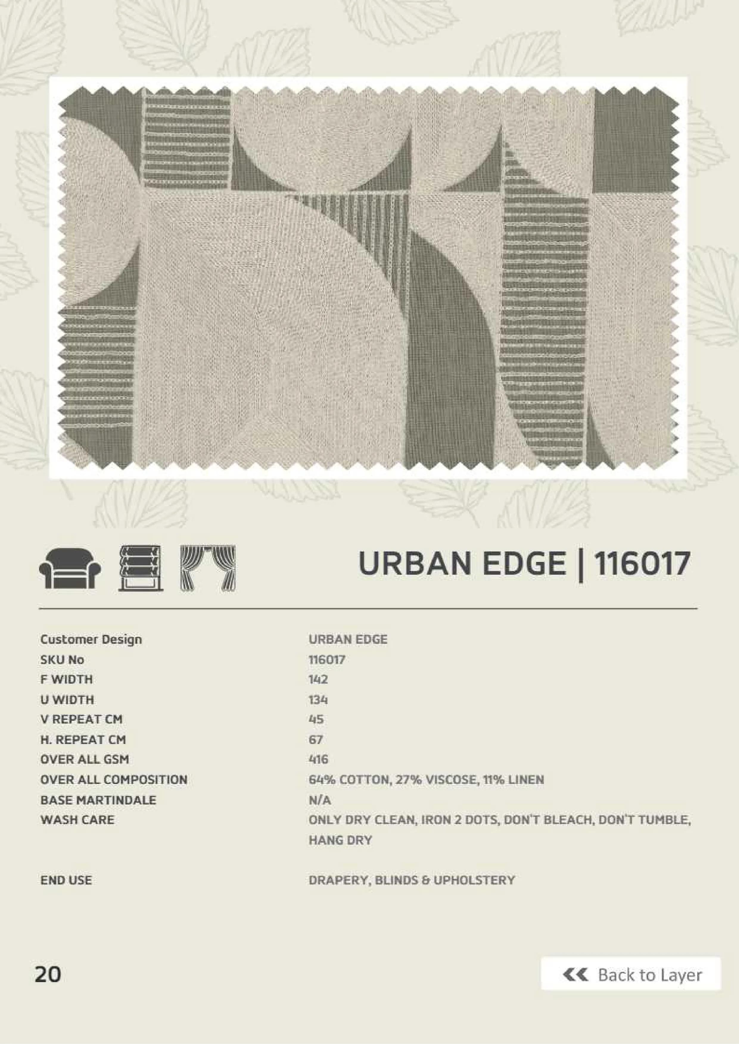 Urban Edge 116017 Linen Fabric - Modern Elegance