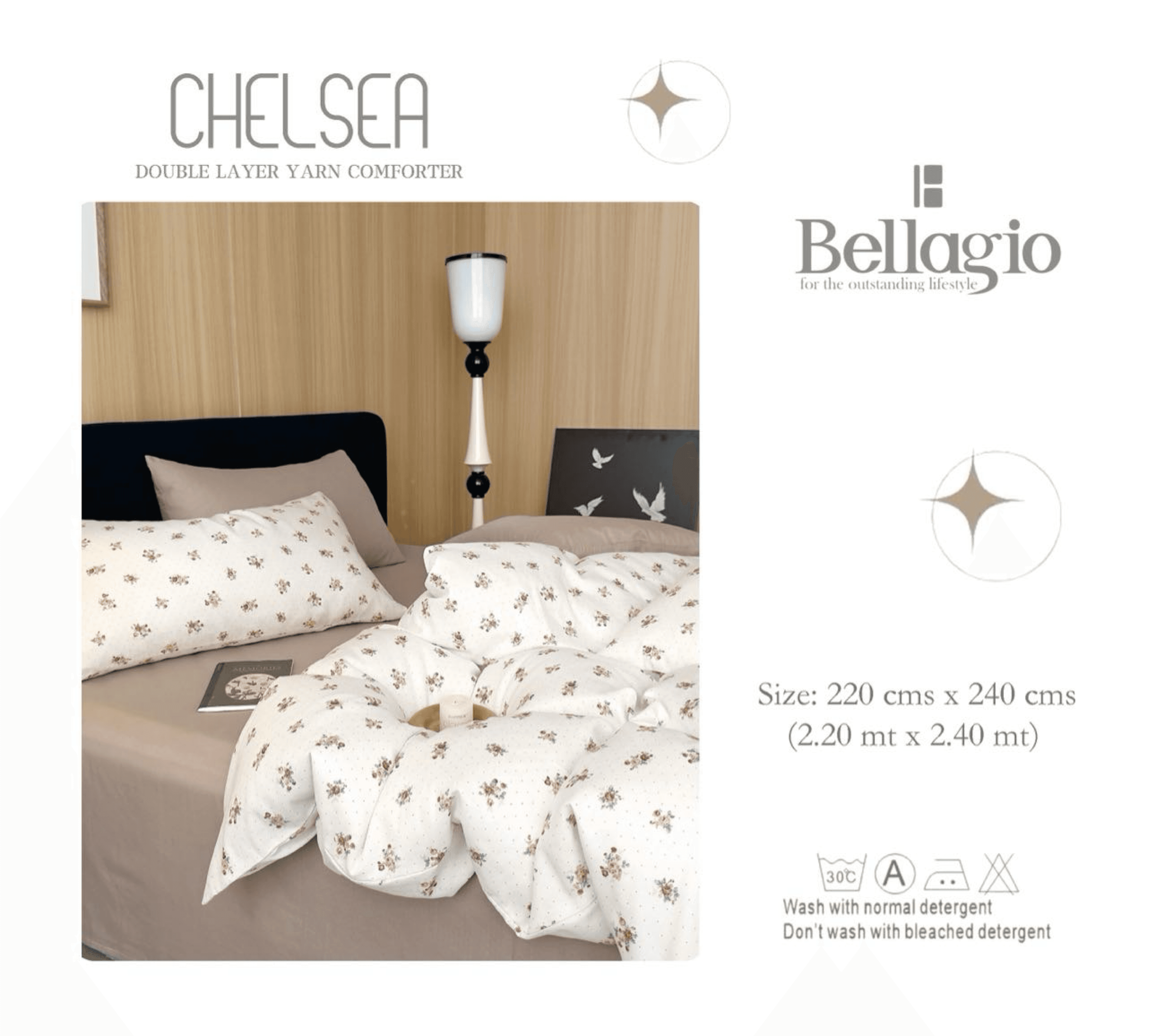Chelsea Double Layer Yarn Comforter - 1