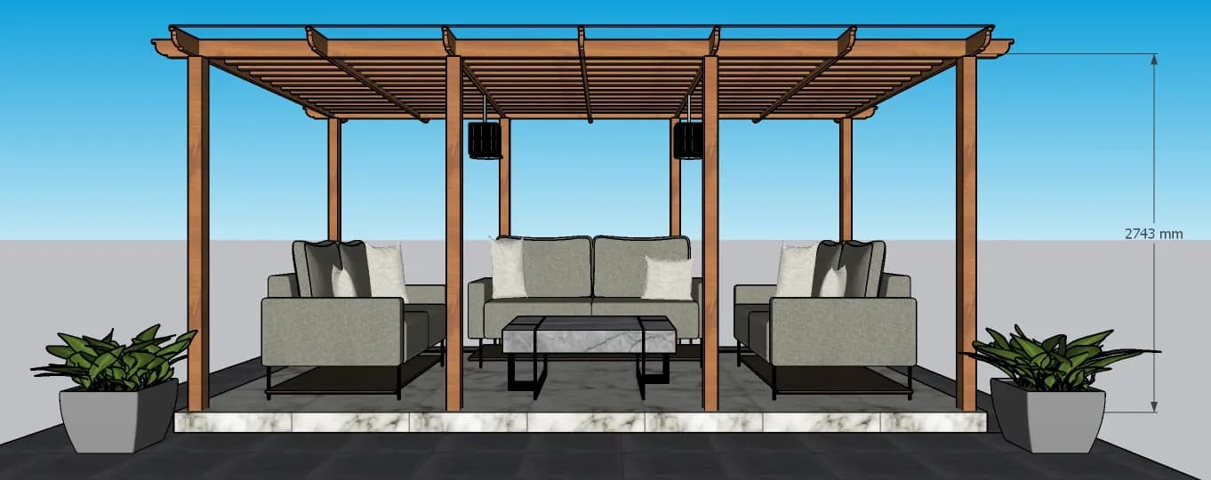 Pergola 3D Design – Stylish Outdoor Shade Structure