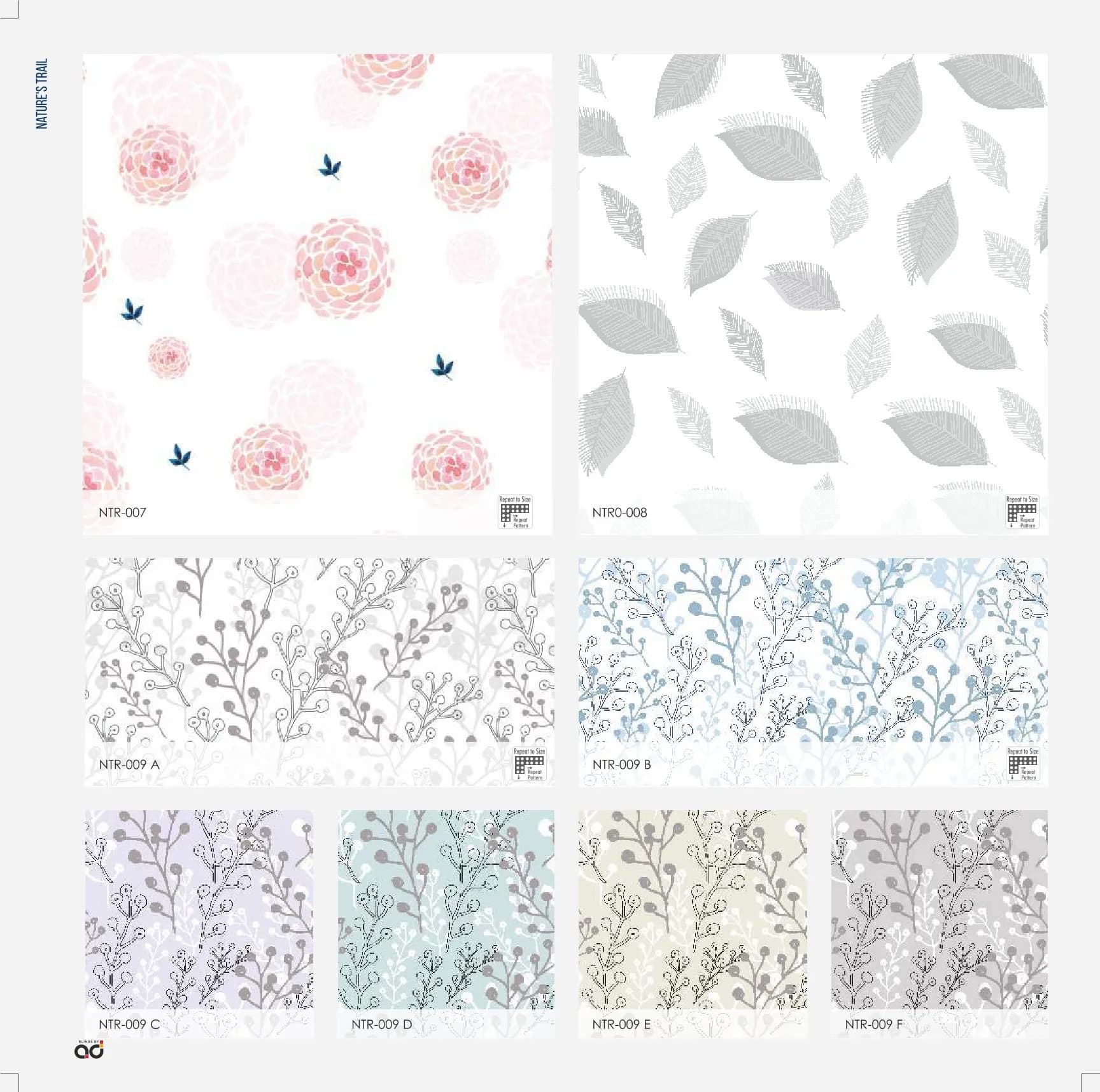 AD Roller Blinds – Nature's Trail Printed Design NTR-007