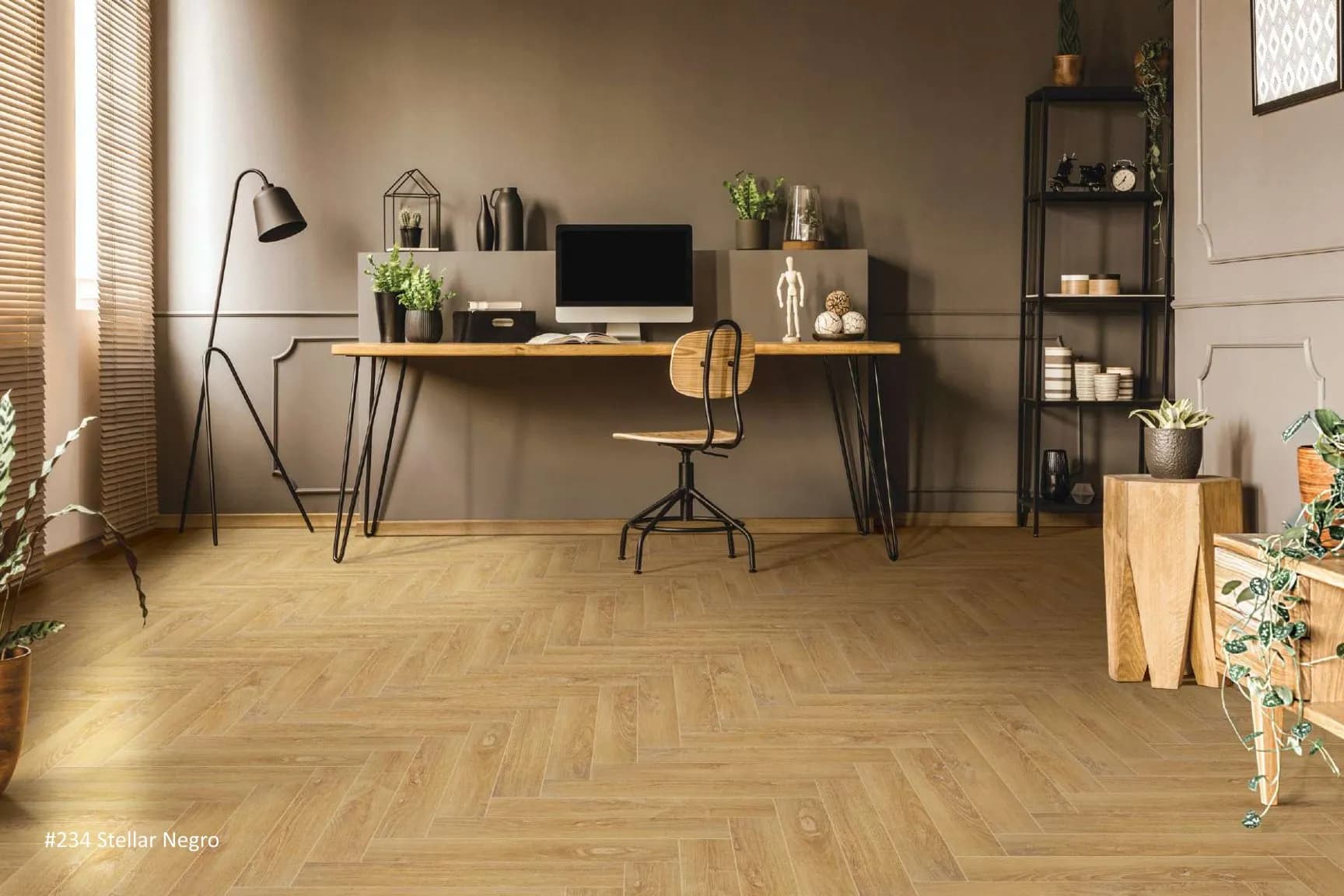 Kaara Herringbone 3.0 Laminate Flooring – 12mm #234- Stellar Negro