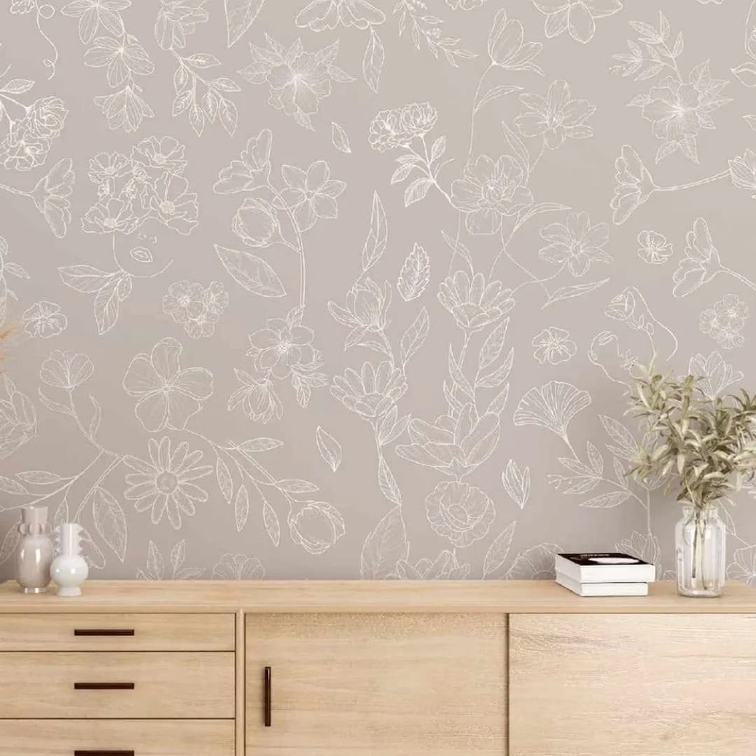 Botanical Blossoms Tropical Wallpaper - Customized Nature-Inspired Decor