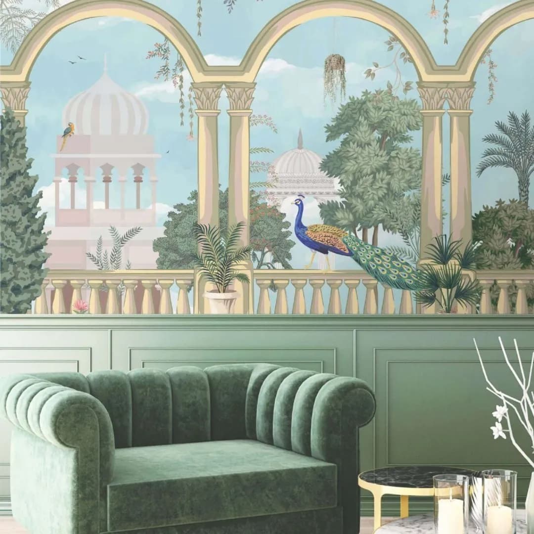 Peacock Mural Ethnic Collections: Timeless Artistry in Attire