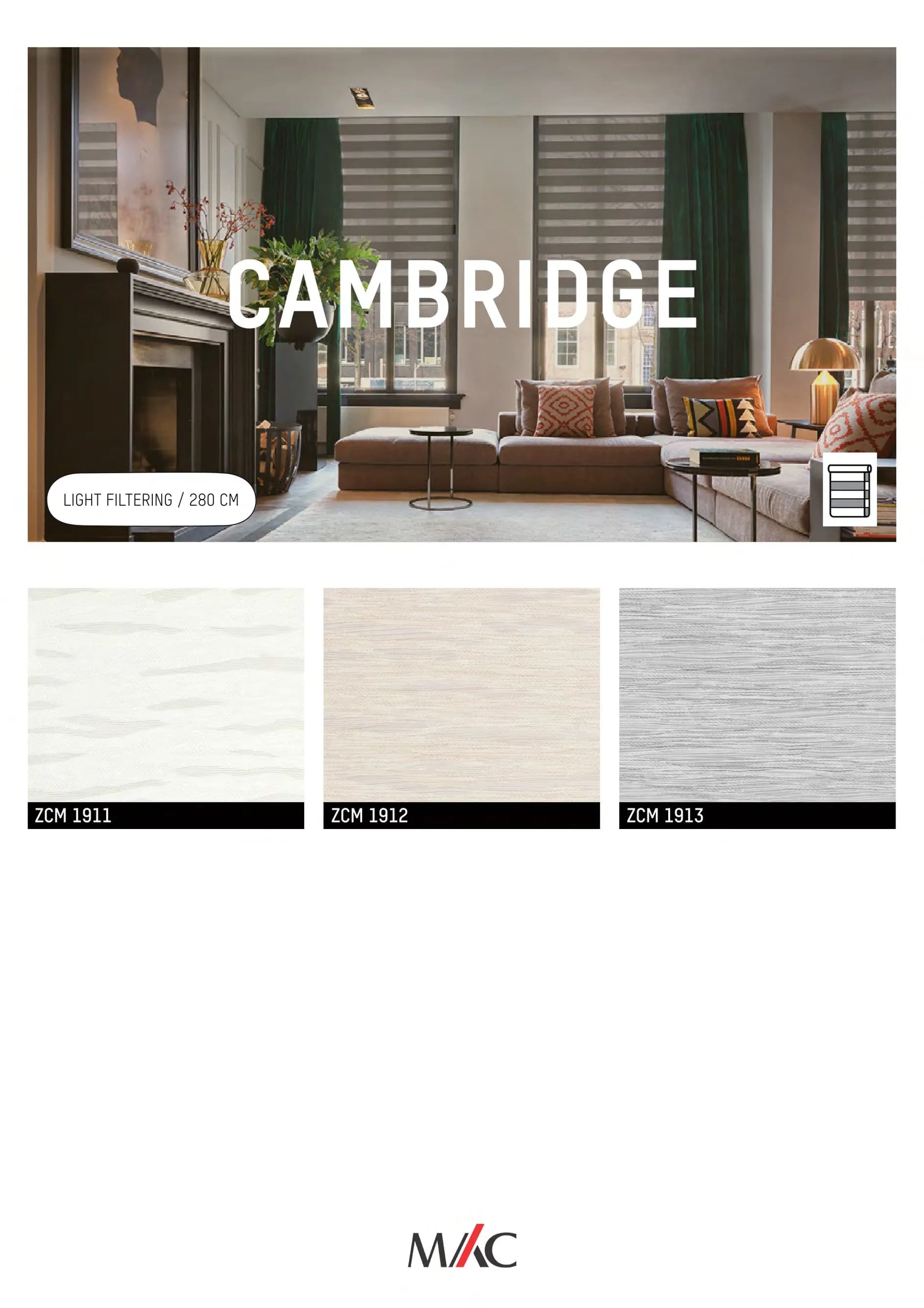 Mac Zebrano Blinds CAMBRIDGE – Elegant Light Control