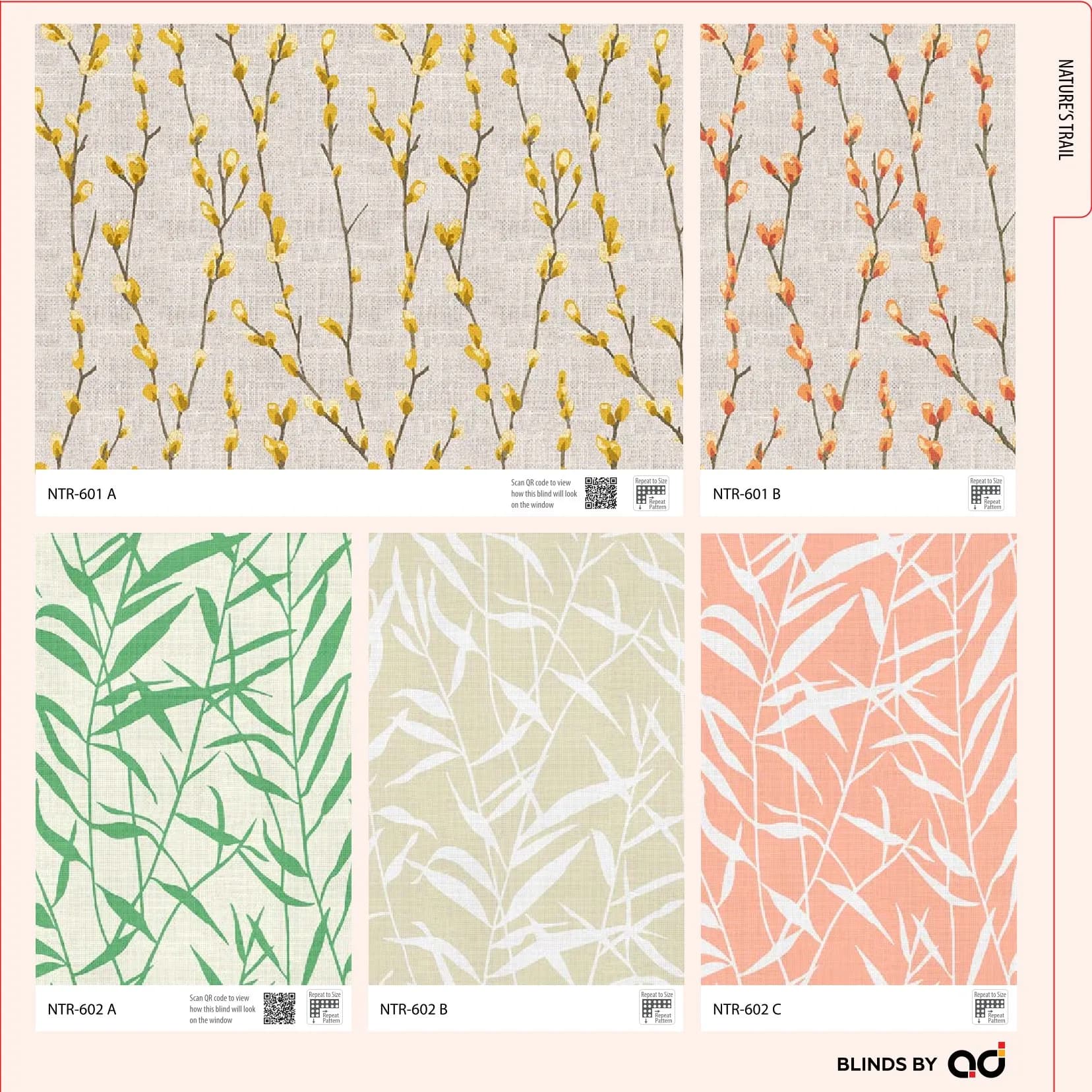 AD Printed Roller Blind – Stylish & Functional NTR-601A