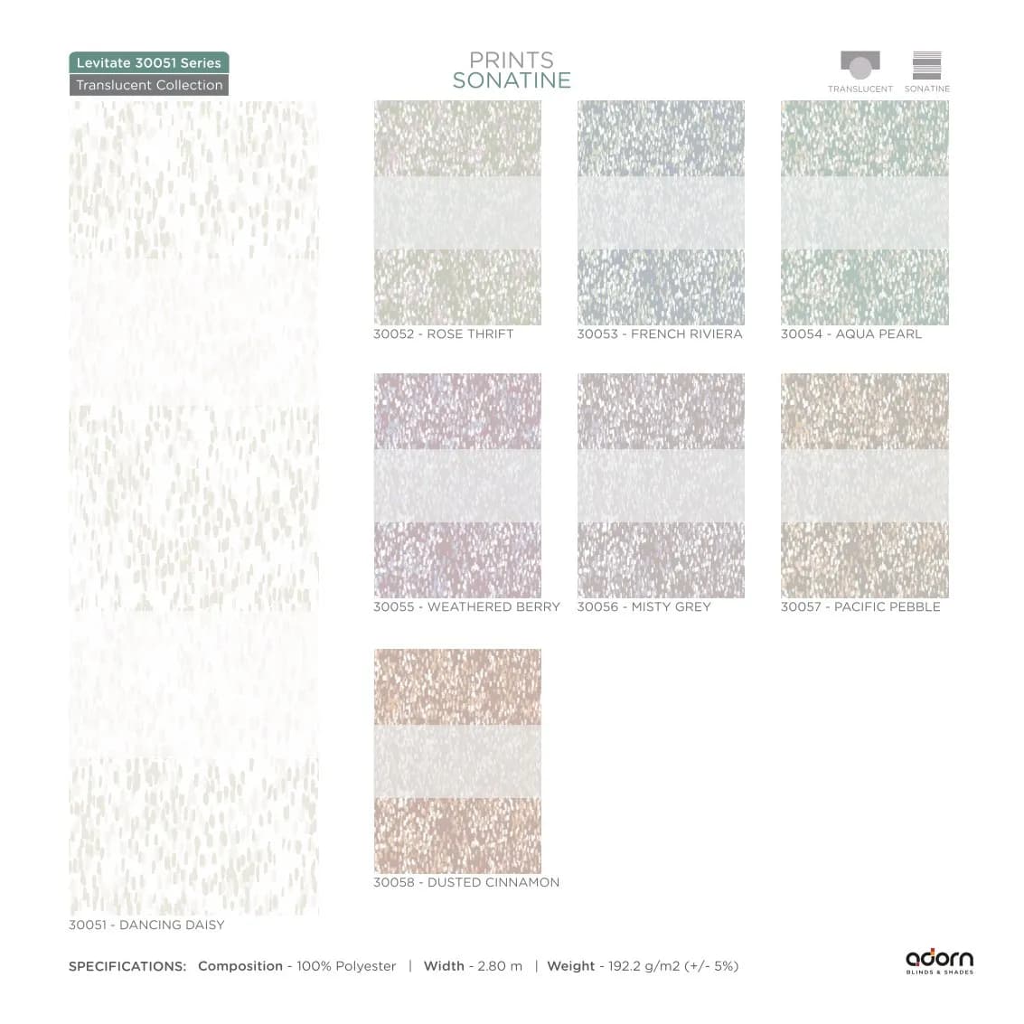 AD Vision Collection Vol-3 Prints Sonatine Fabric -30051-DANCING DAISY