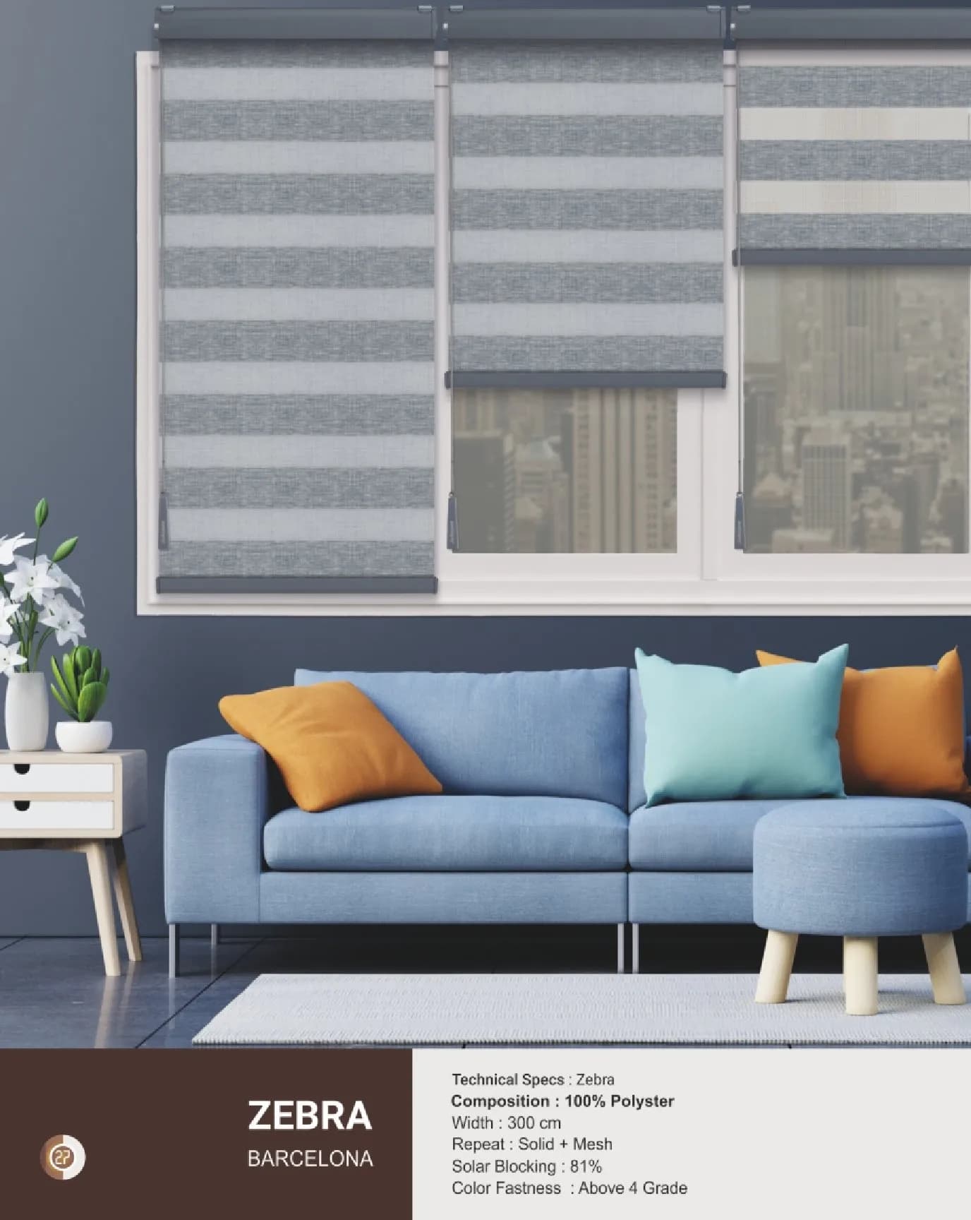 Johnson Zebra Window Blinds – BARCELONA