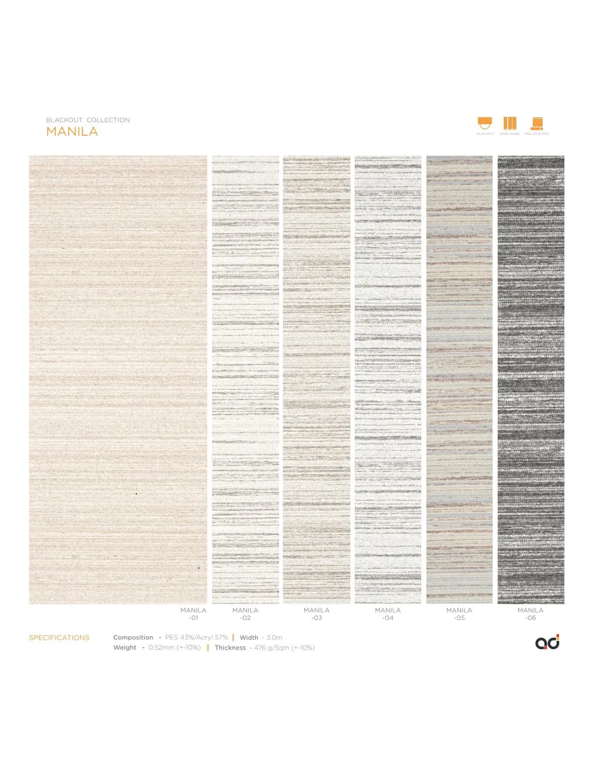 AD Cortina Collection Vol-2 Blackout Curtains MANILA