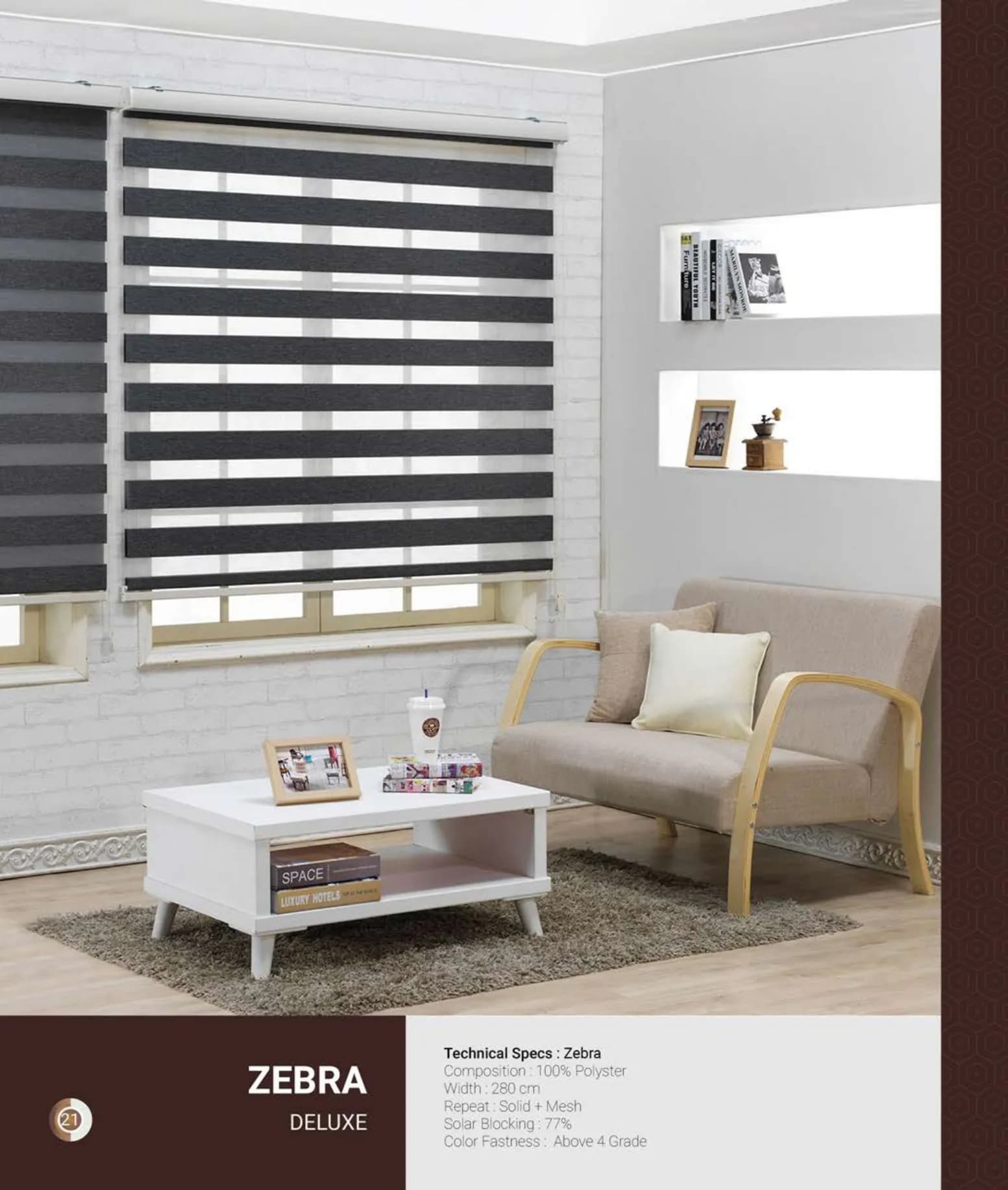 Deluxe Johnson Zebra Blind