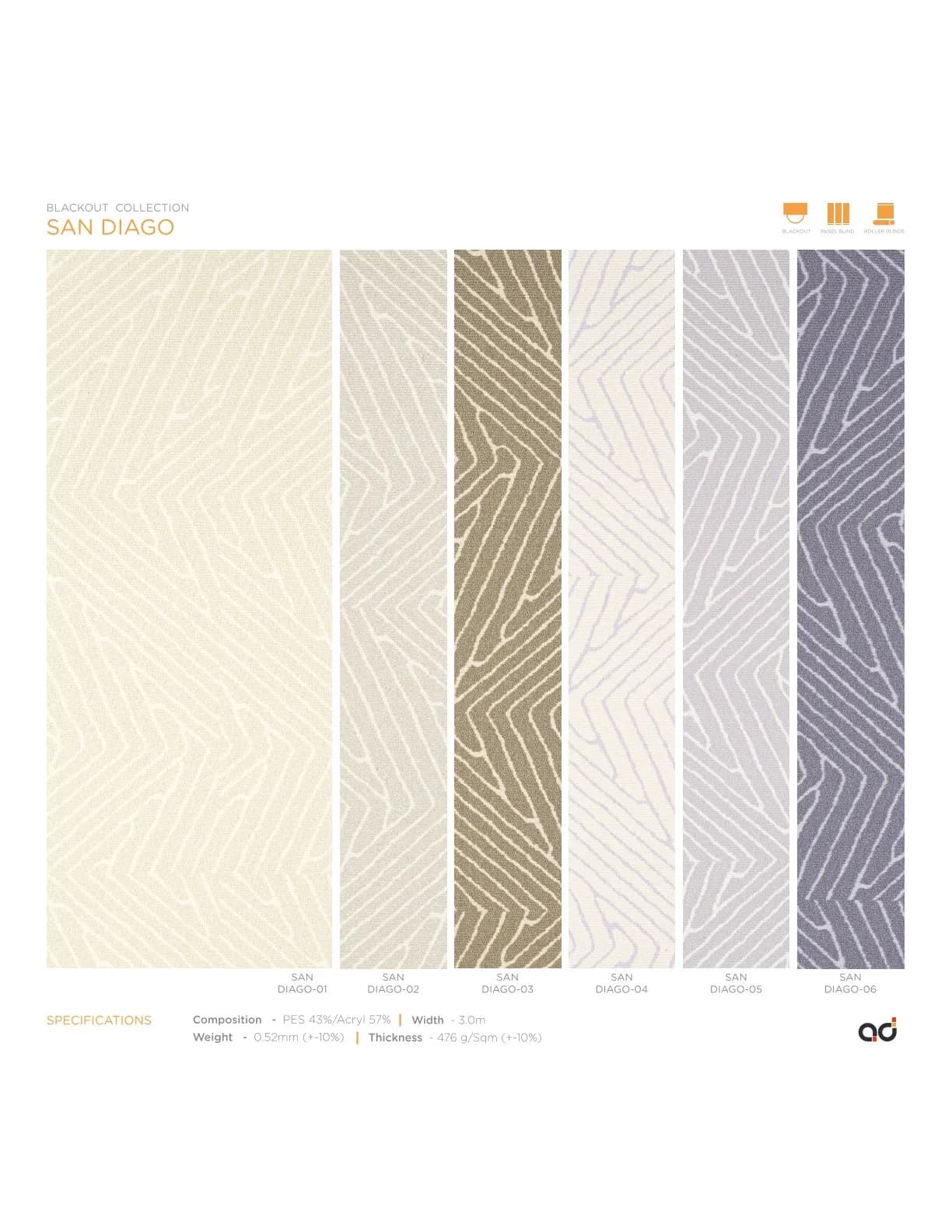 AD Cortina Collection Vol-2 Blackout Curtains SAN DIAGO