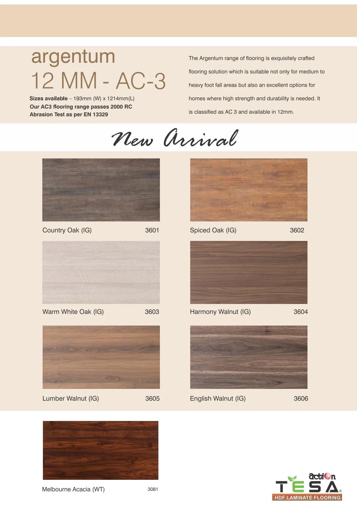 Action Tesa Country Oak 3601 Laminate Flooring - 12mm AC3