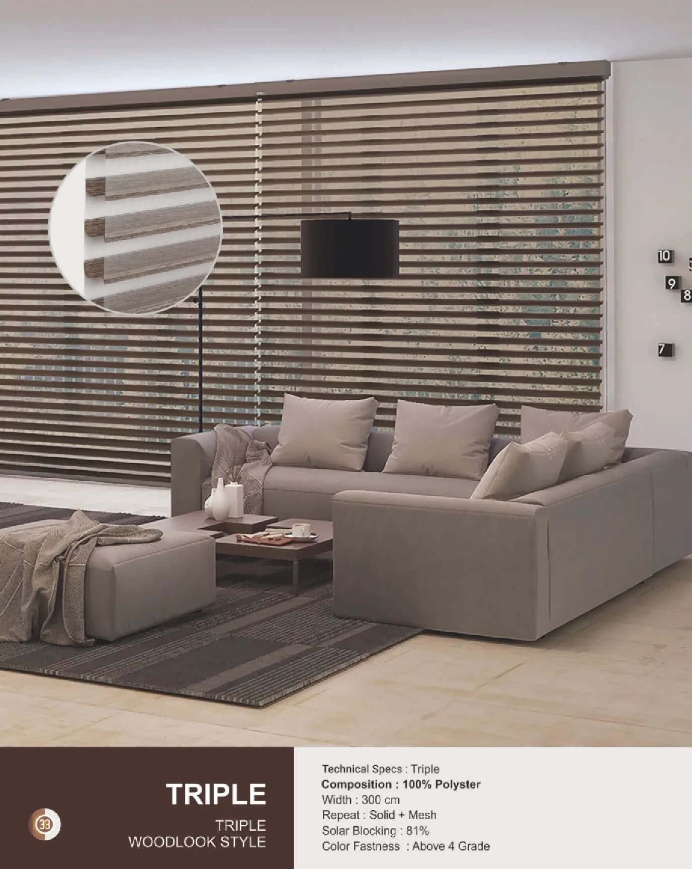 Johnson Zebra Window Blinds – TRIPLE WOODLOOK STYLE