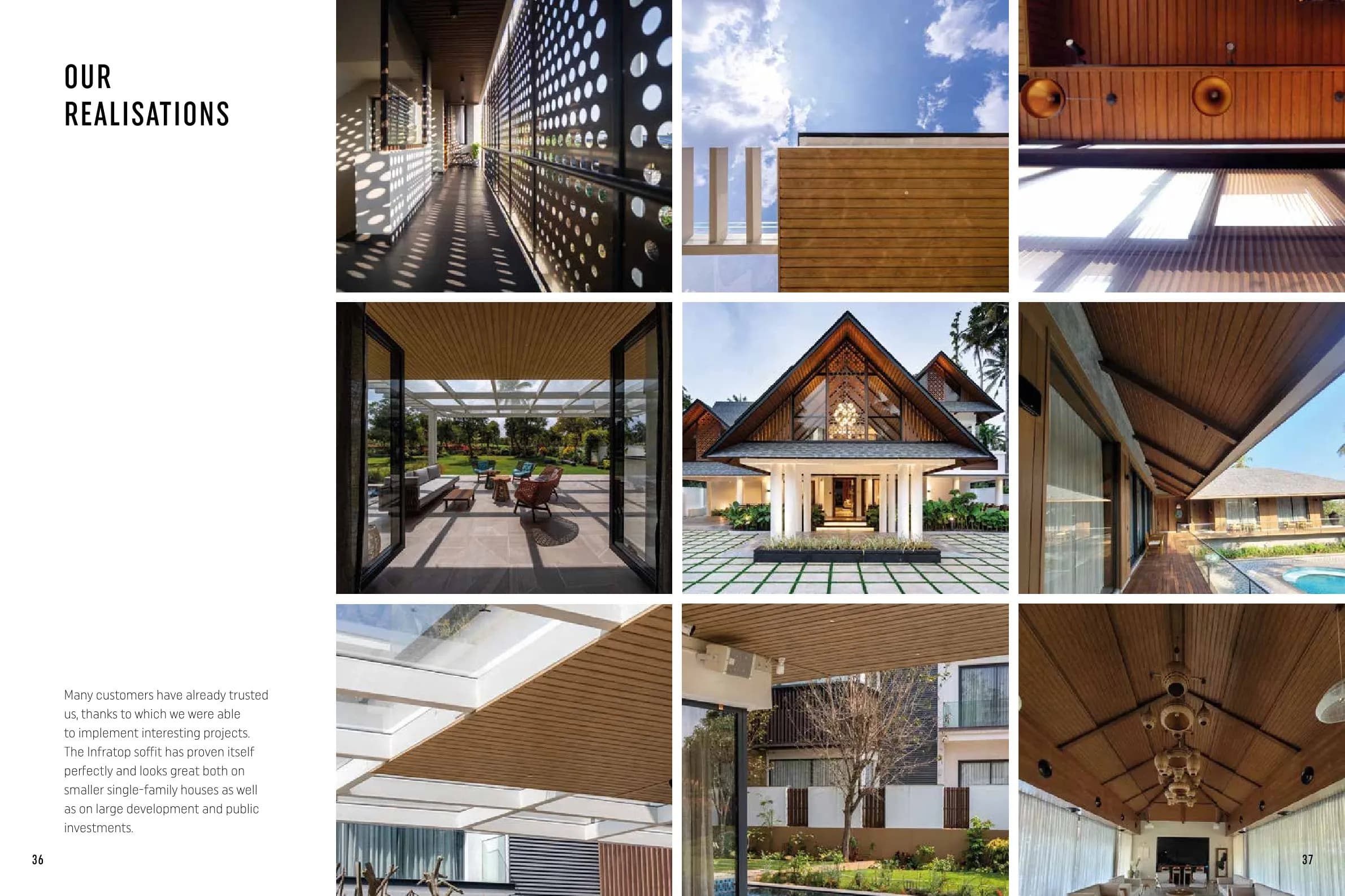 Vox Infratop Ceiling & Wall Panels –OUR REALISATIONS