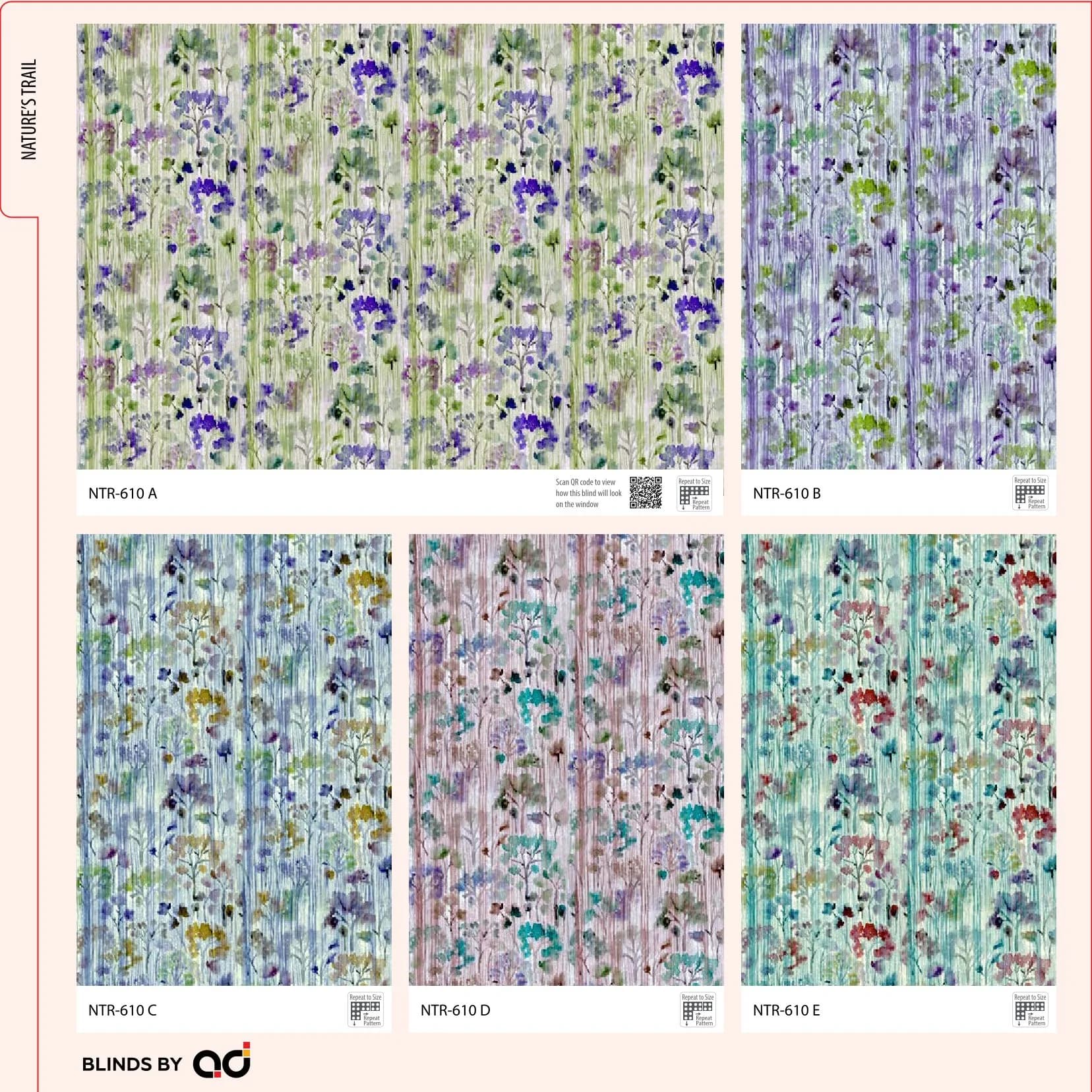AD Printed Roller Blind – Stylish & Functional  NTR-610 A