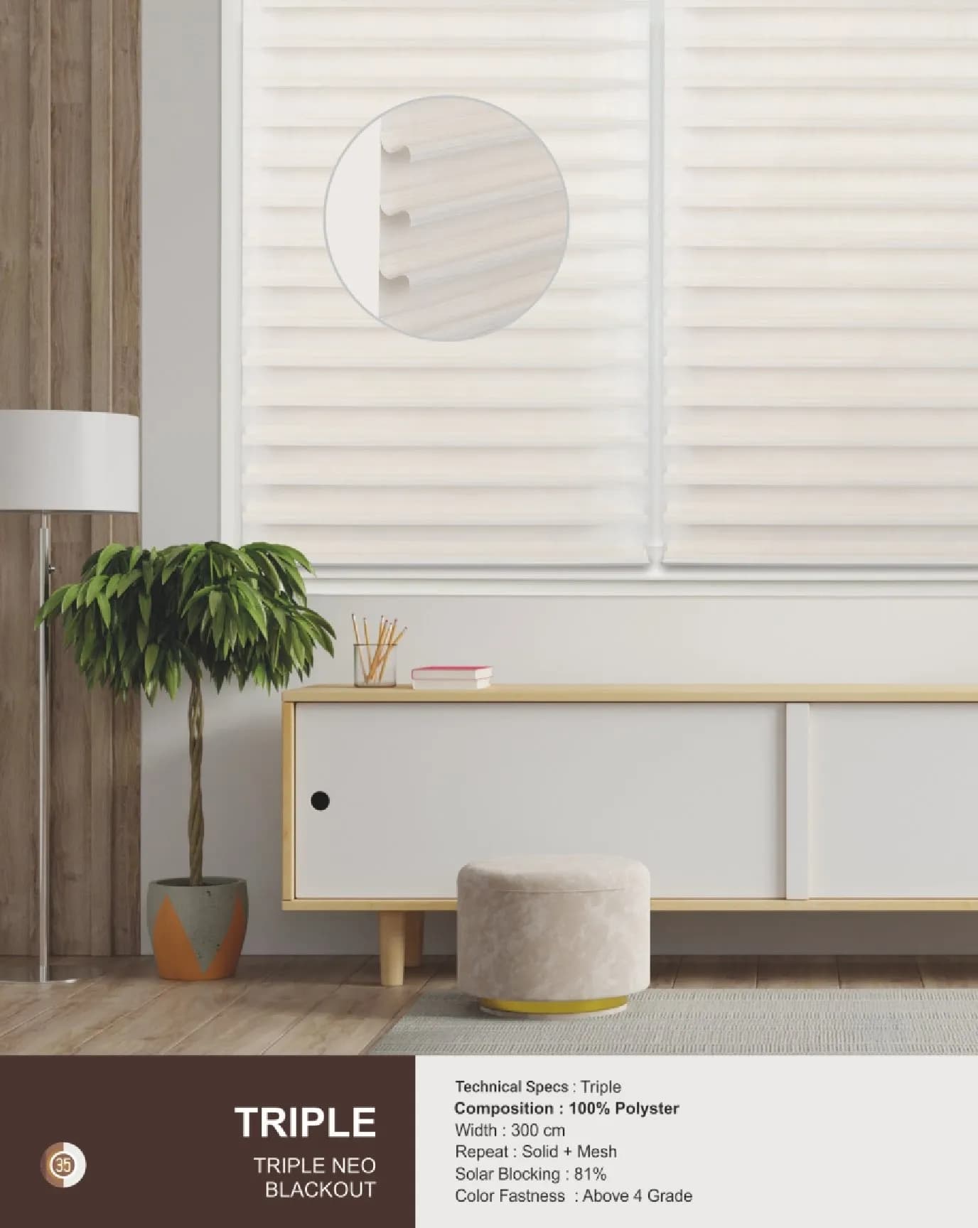 Johnson Zebra Window Blinds – TRIPLE NEO BLACKOUT
