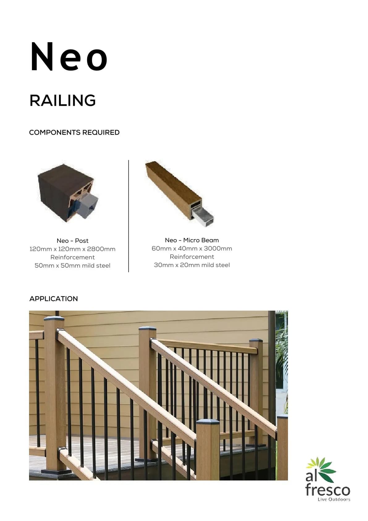 Wonderwood Neo RAILING– Stylish & Durable Outdoor Shade