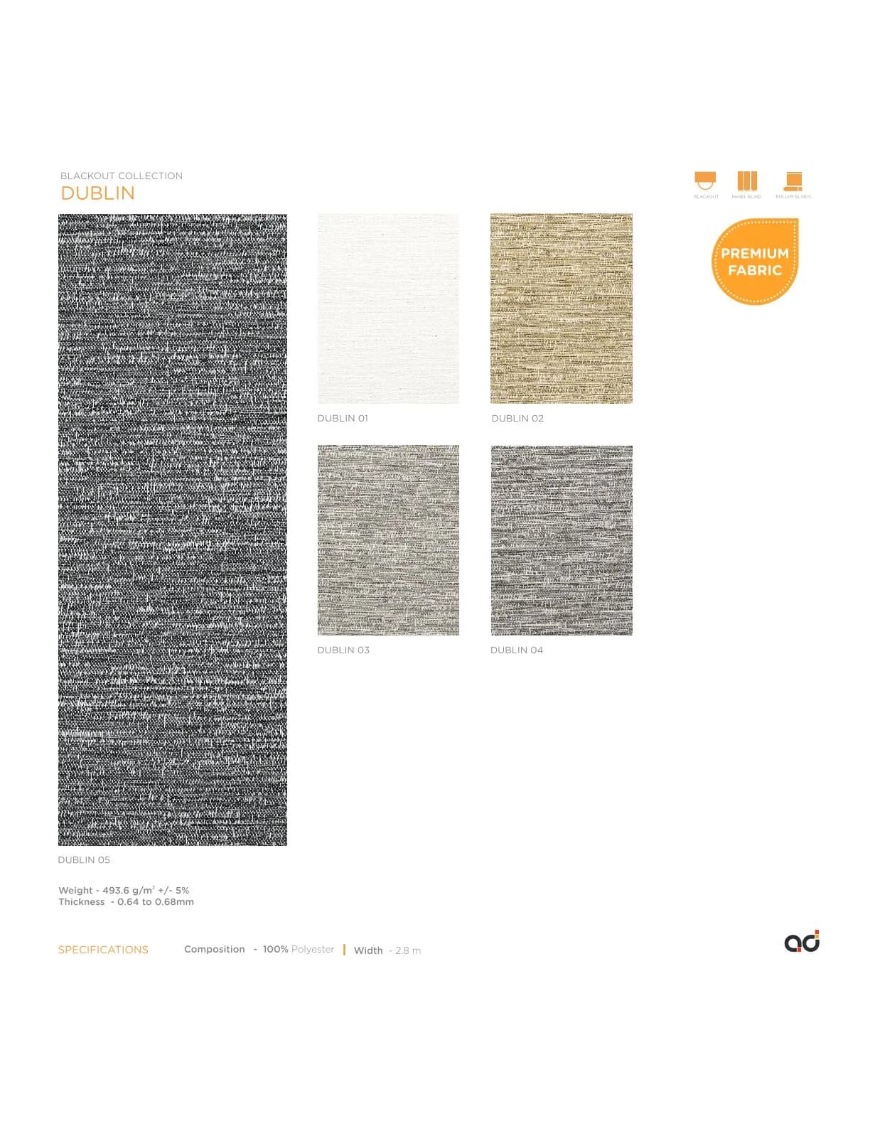 AD Cortina Collection Vol-2 Blackout Curtains DUBLIN