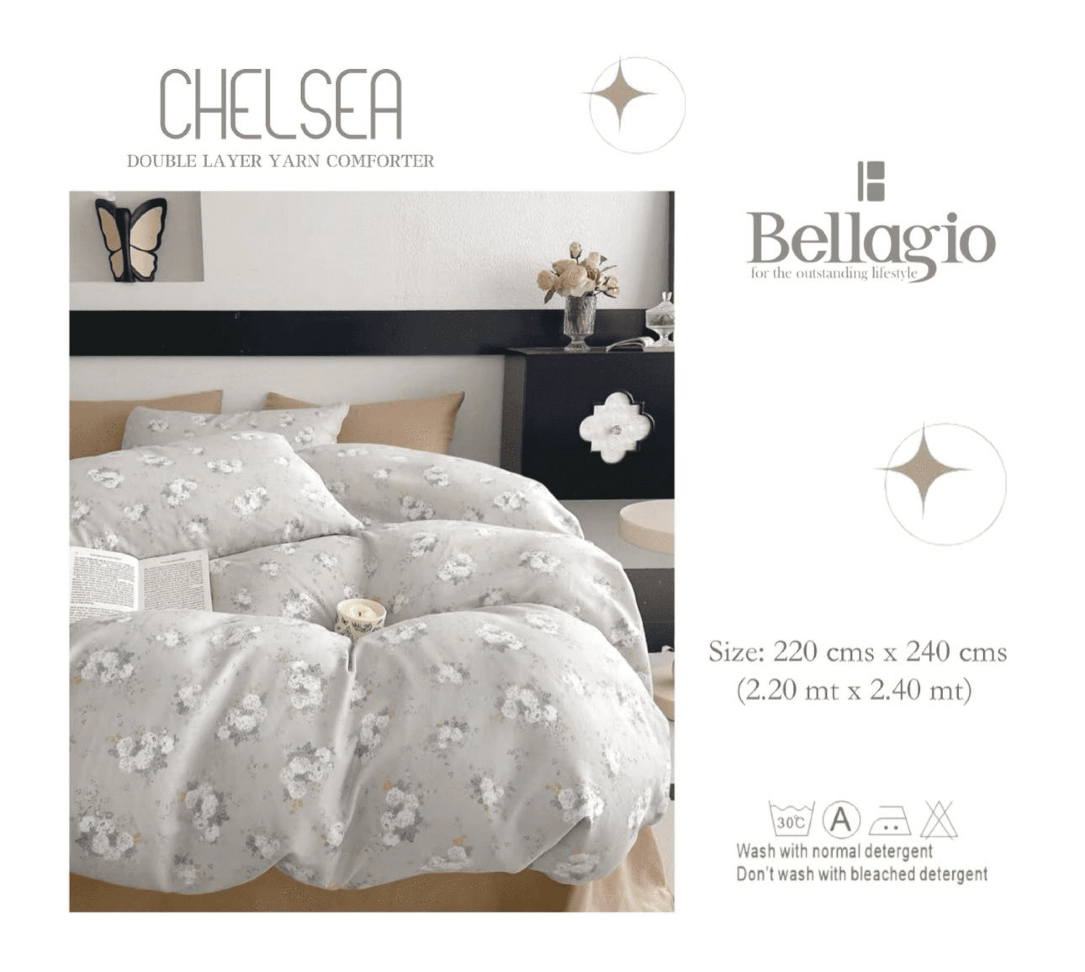 Chelsea Double Layer Yarn Comforter - 3