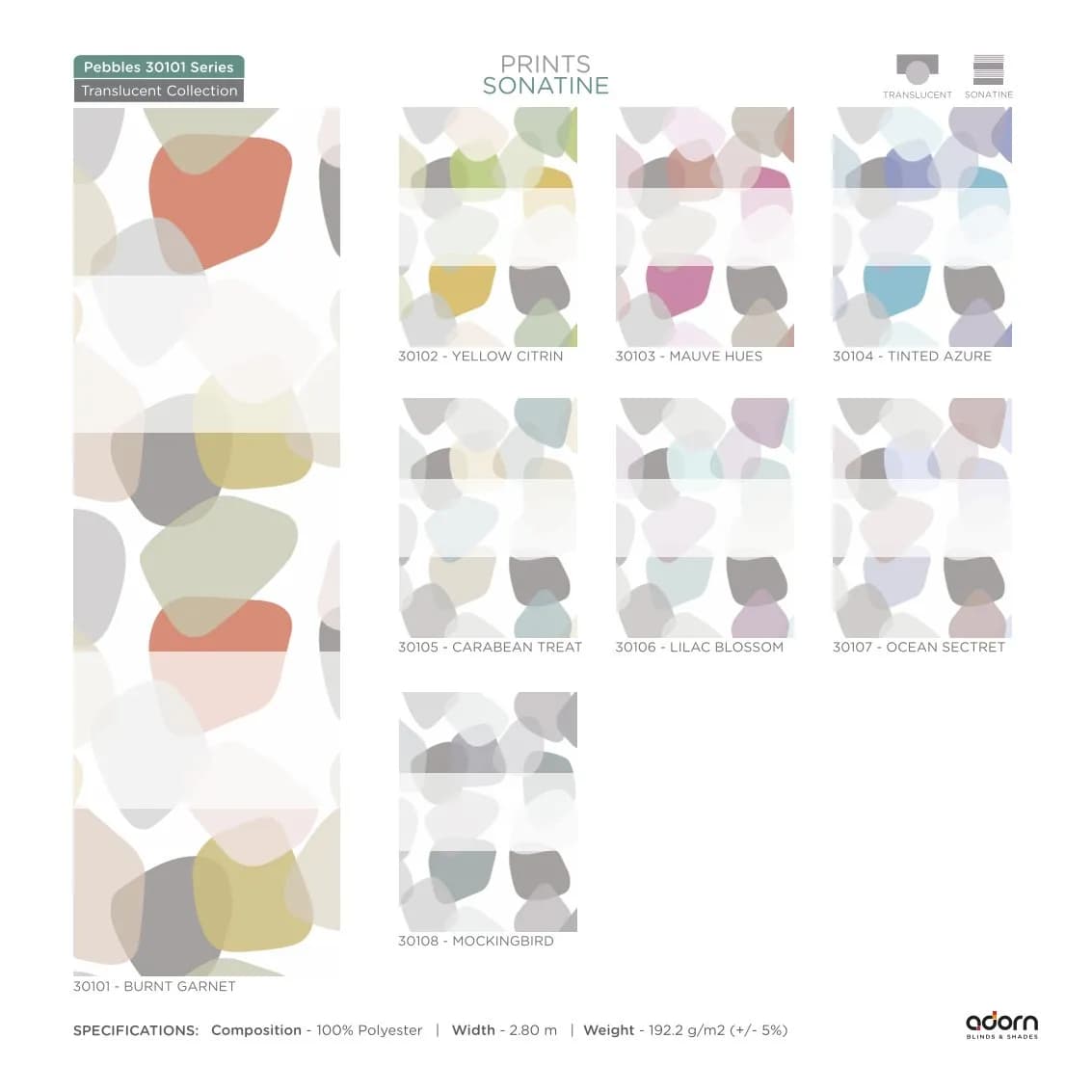 AD Vision Collection Vol-3 Prints Sonatine Fabric -30101-BURNT GARNET