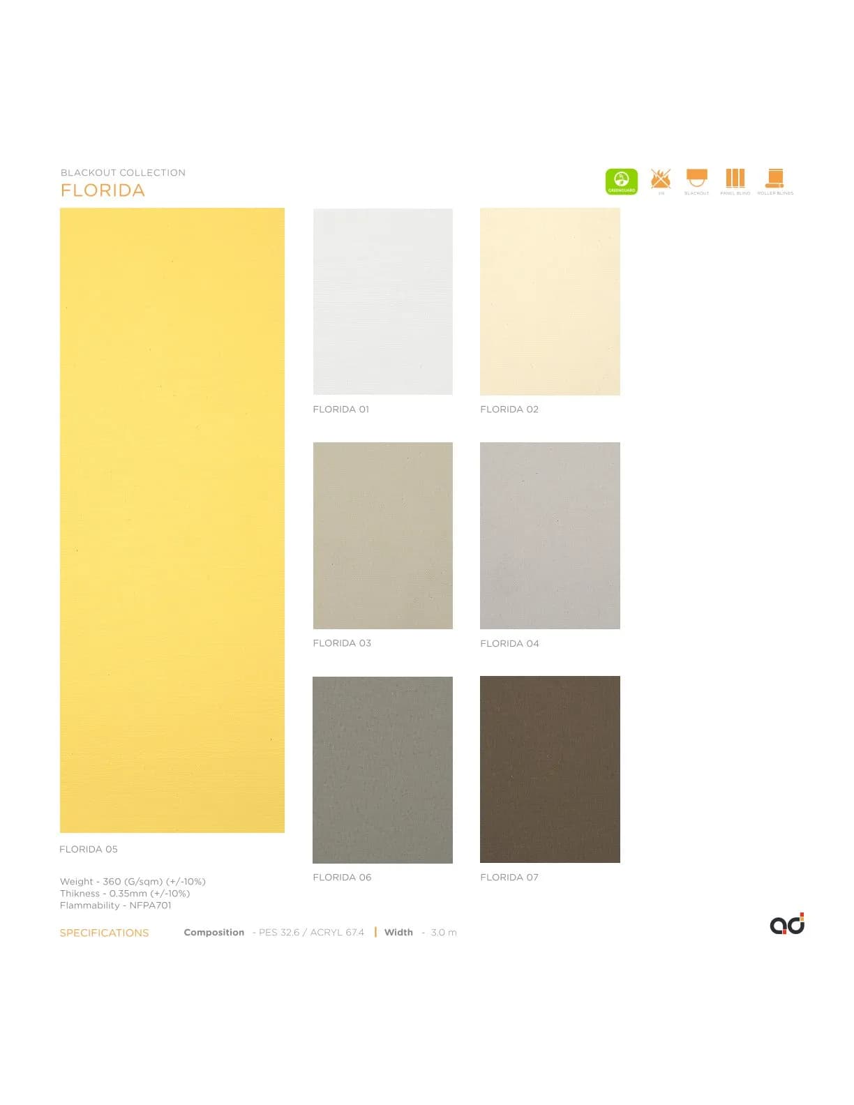 AD Cortina Collection Vol-2 Blackout Curtains FLORIDA