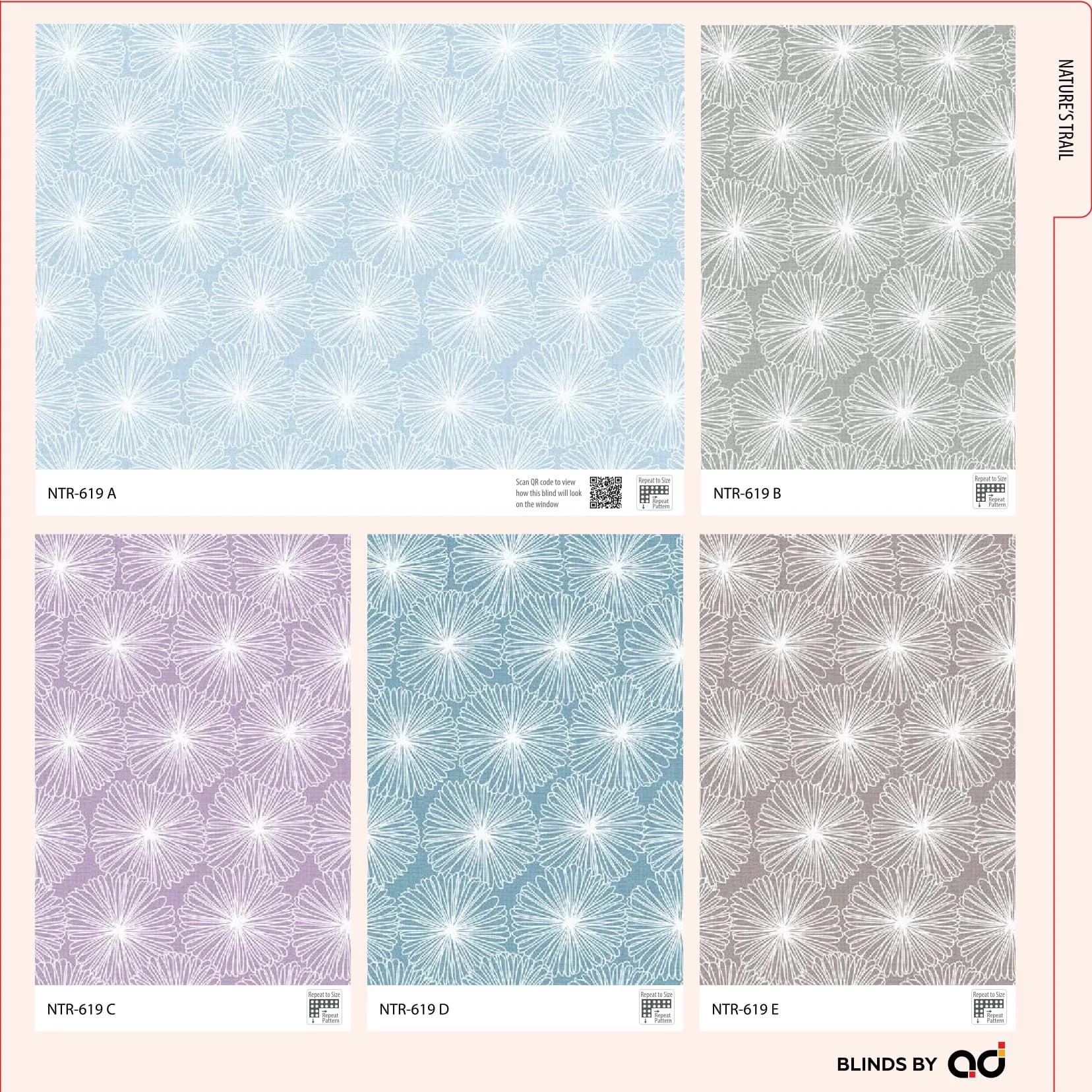 AD Printed Roller Blind – Stylish & Functional  NTR-619 A