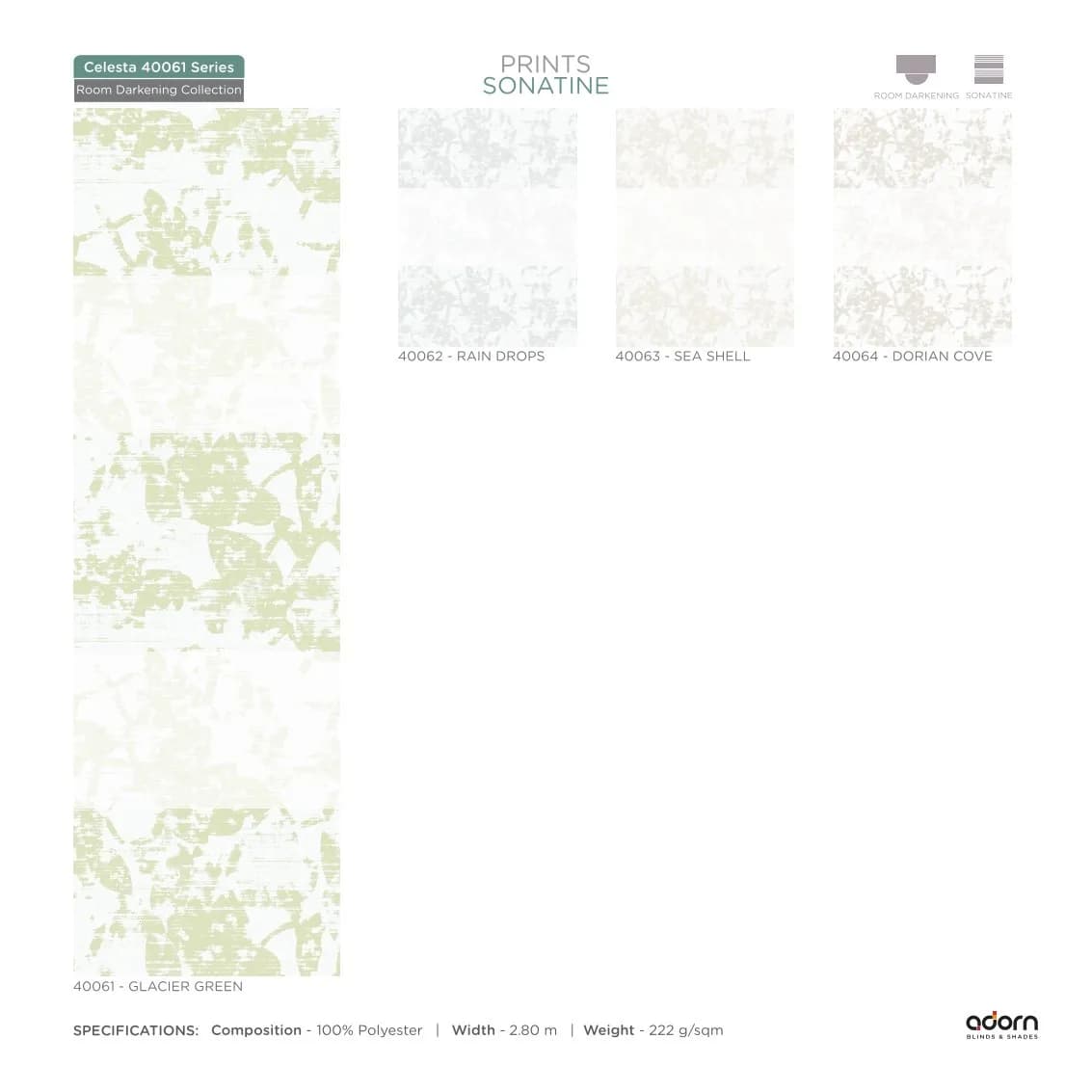 AD Vision Collection Vol-3 Prints Sonatine Fabric -40061-GLACIER GREEN