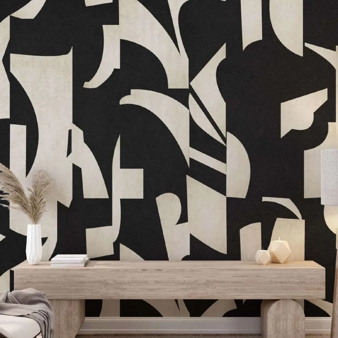 Mystic Waves Abstract Wallpaper - Transform Your Space with Unique Elegance