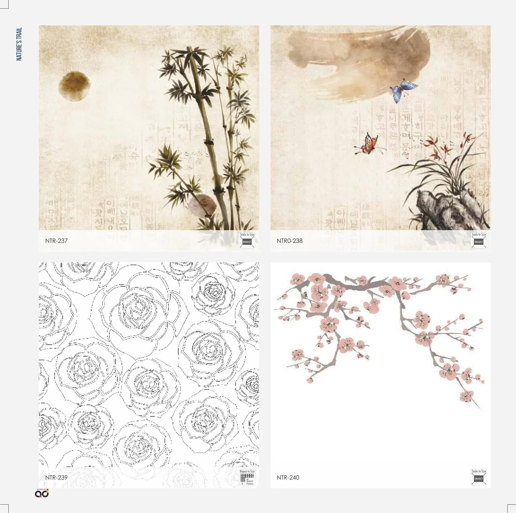 AD Roller Blinds – Nature's Trail Printed Design NTR-237