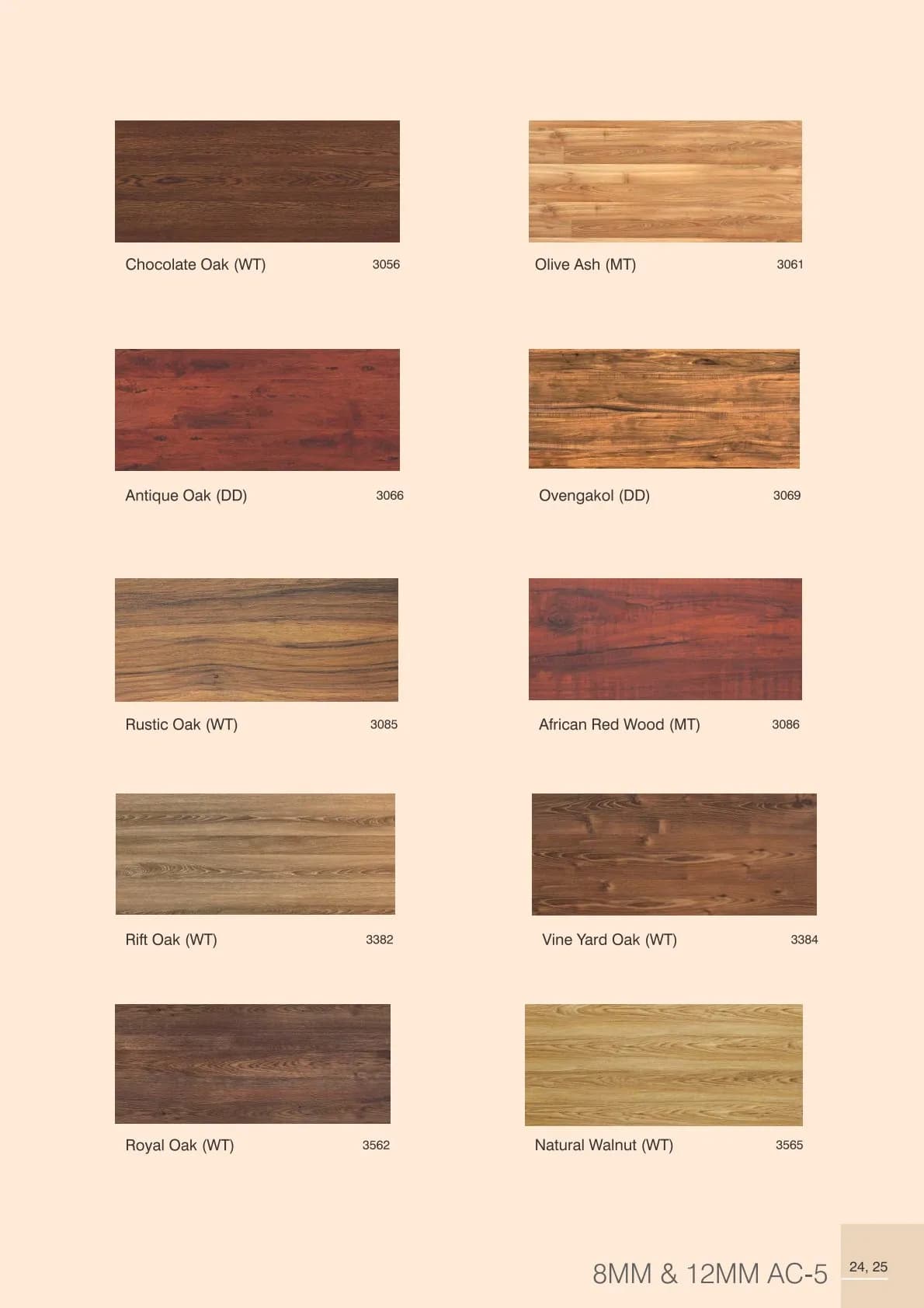 Action Tesa Chocolate oak-3056 Laminate Flooring - 8mm & 12mm AC-5