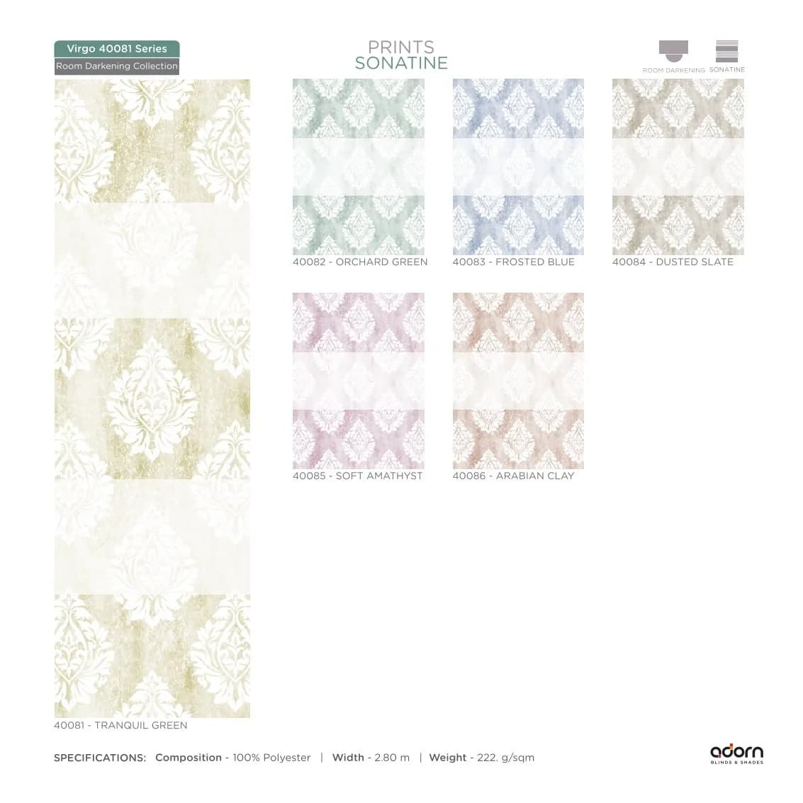 AD Vision Collection Vol-3 Prints Sonatine Fabric -40081-TRANQUIL GREEN