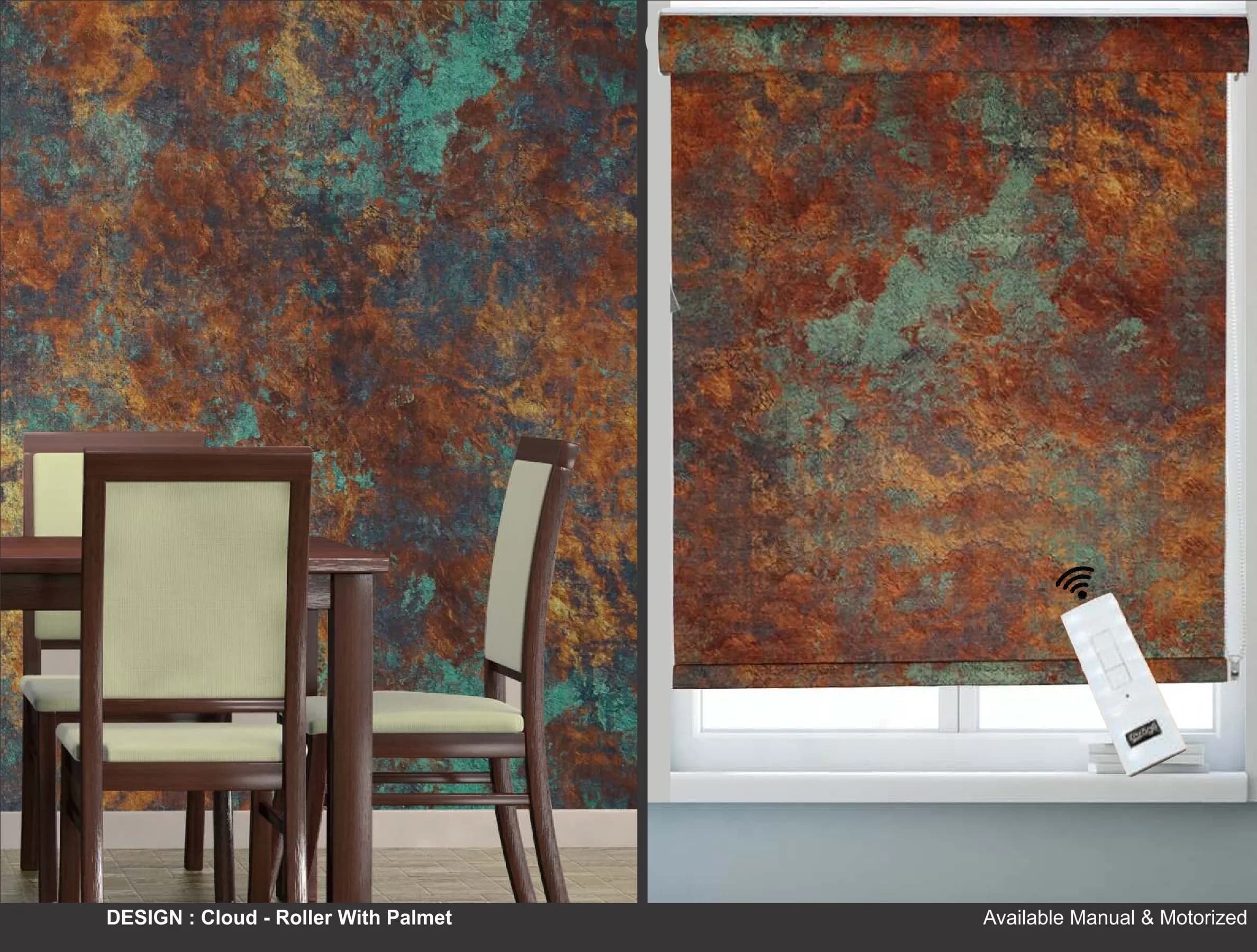 Kazage Cloud Printed Blinds & Wallpapers Design