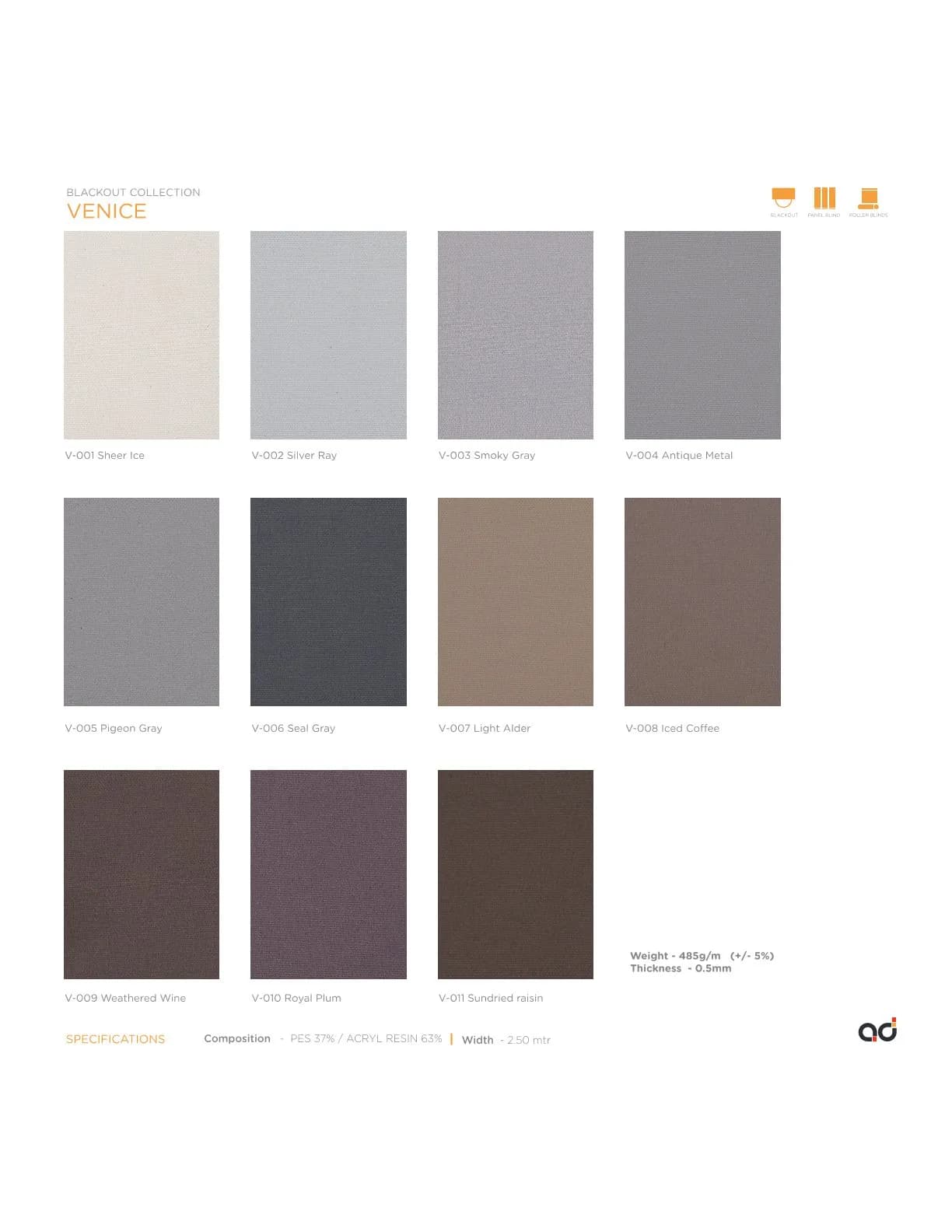 AD Cortina Collection Vol-2 Blackout Curtains VENICE