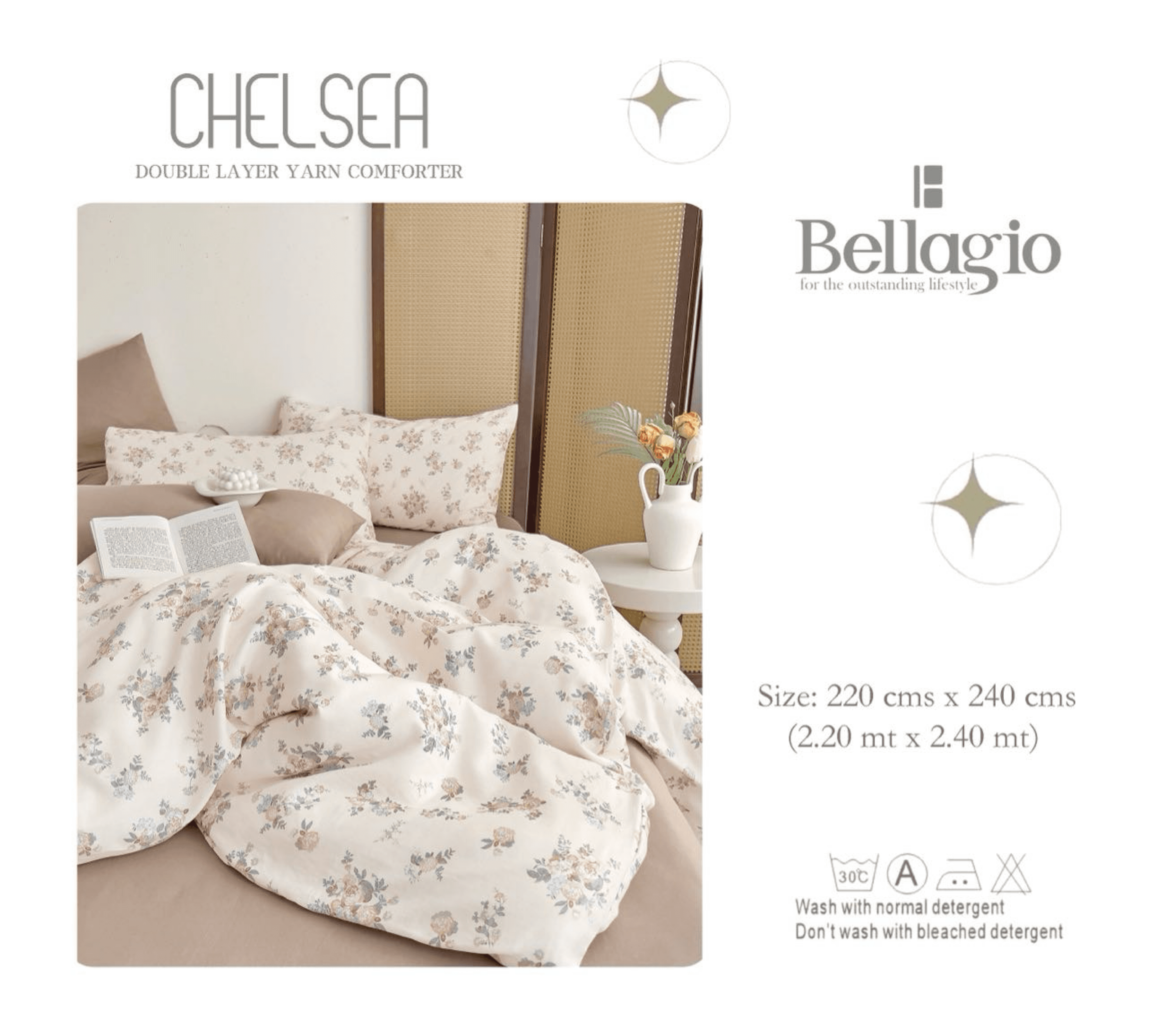 Chelsea Double Layer Yarn Comforter - 4