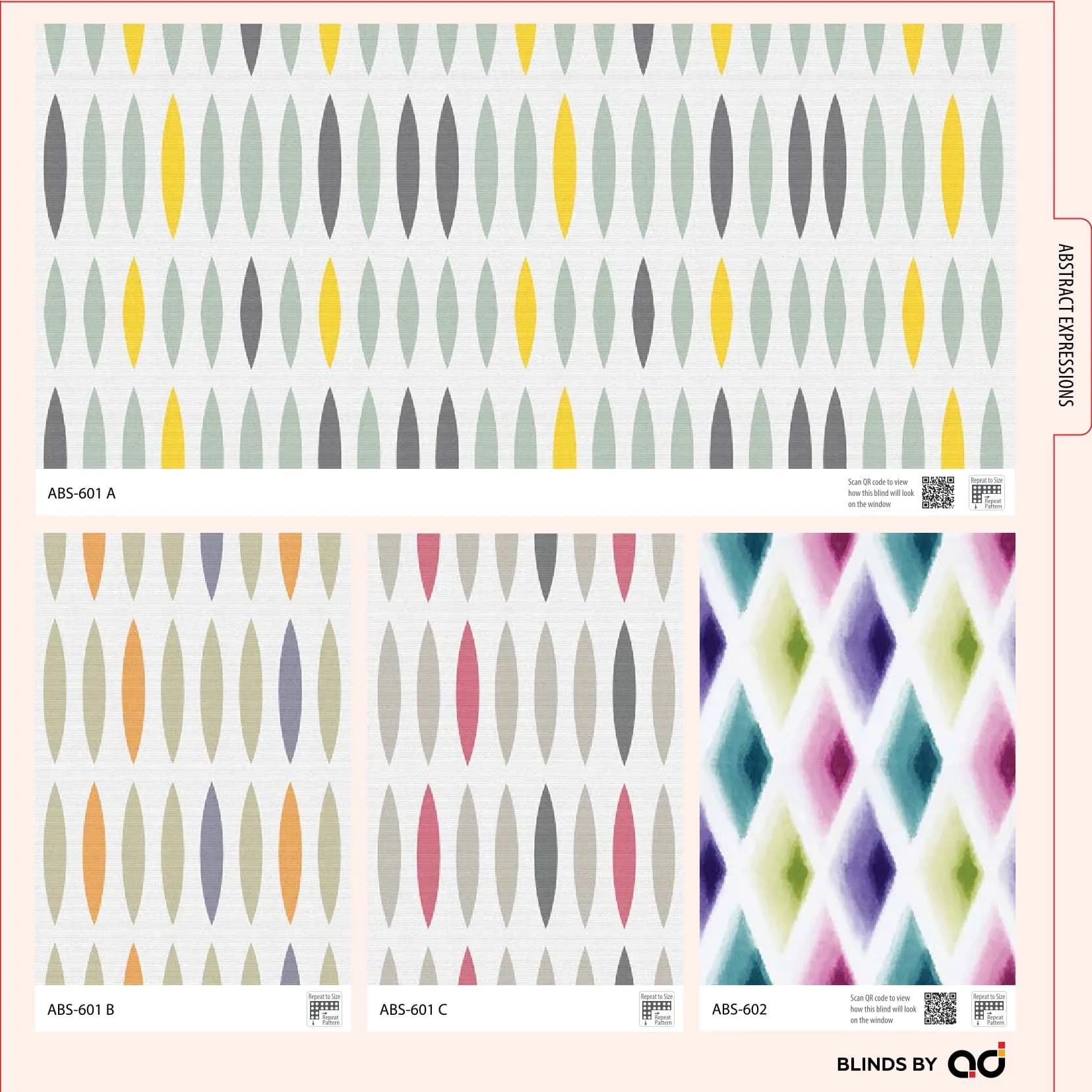 AD Printed Roller Blind – Stylish & Functional ABS-601 A