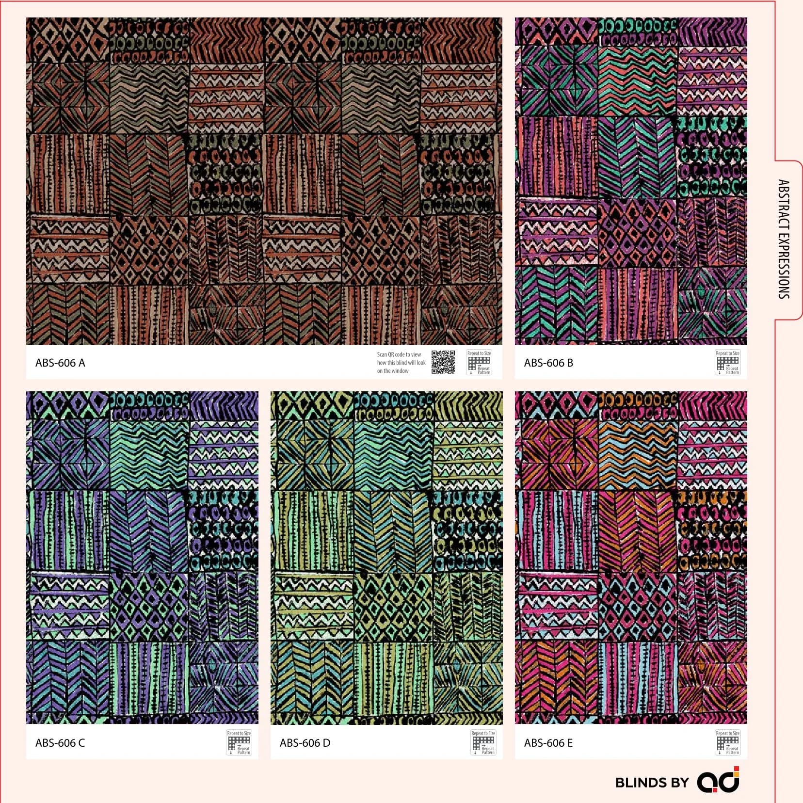 AD Printed Roller Blind – Stylish & Functional ABS-606 A