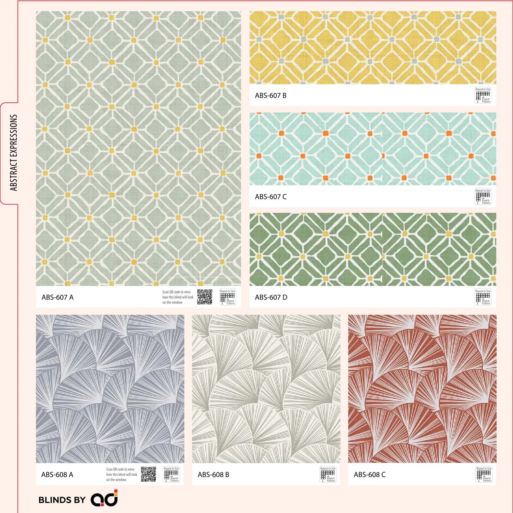 AD Printed Roller Blind – Stylish & Functional ABS-607 A