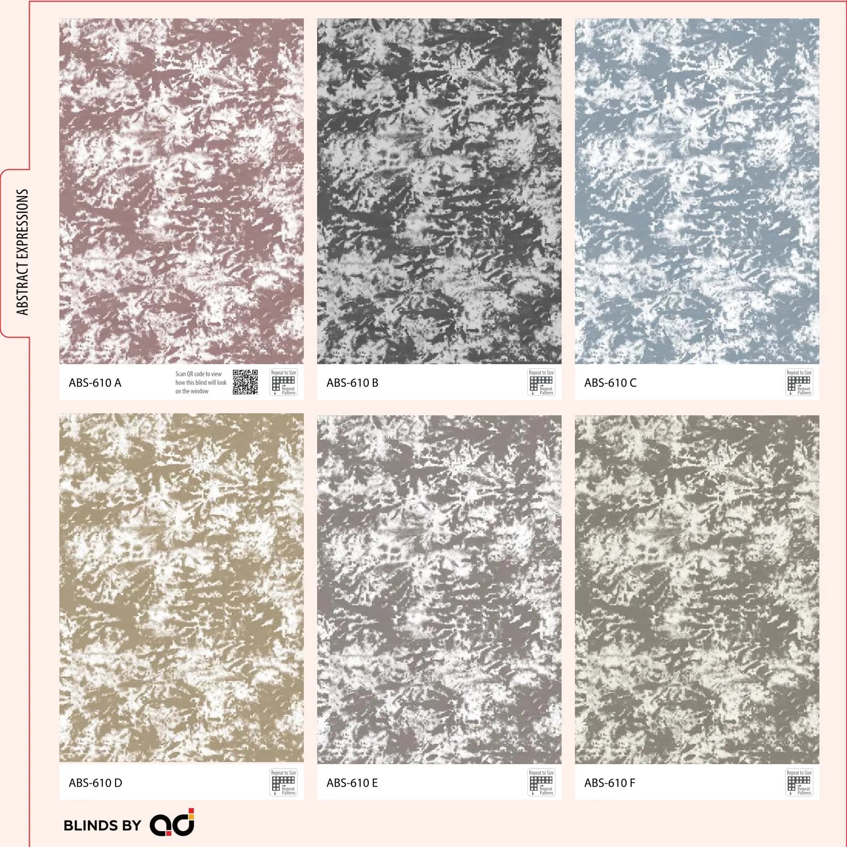 AD Printed Roller Blind – Stylish & Functional ABS-610 A
