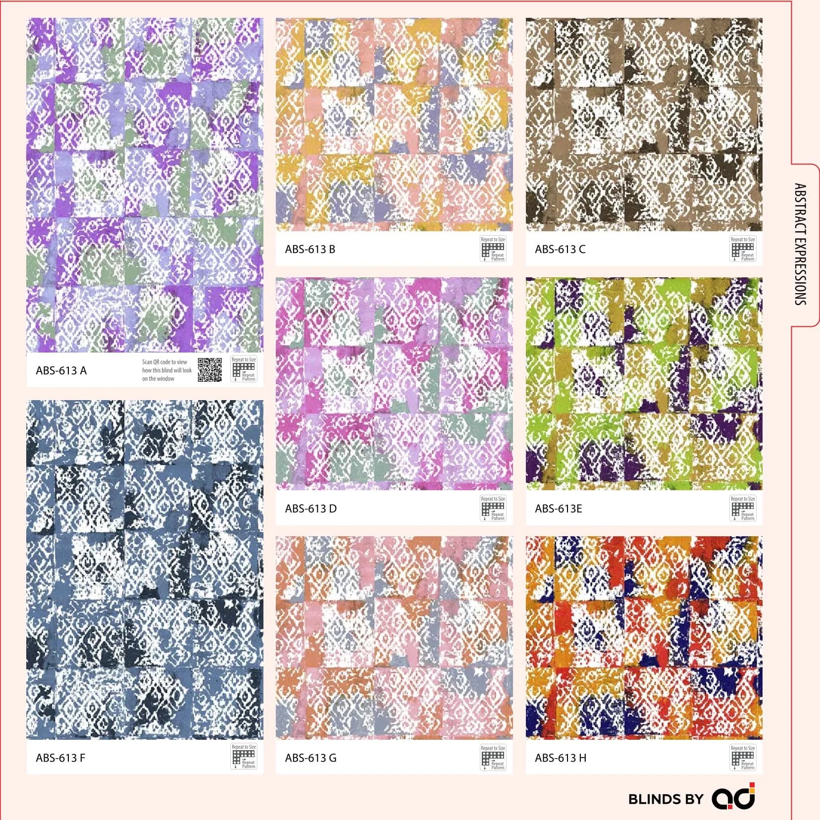 AD Printed Roller Blind – Stylish & Functional ABS-613 A