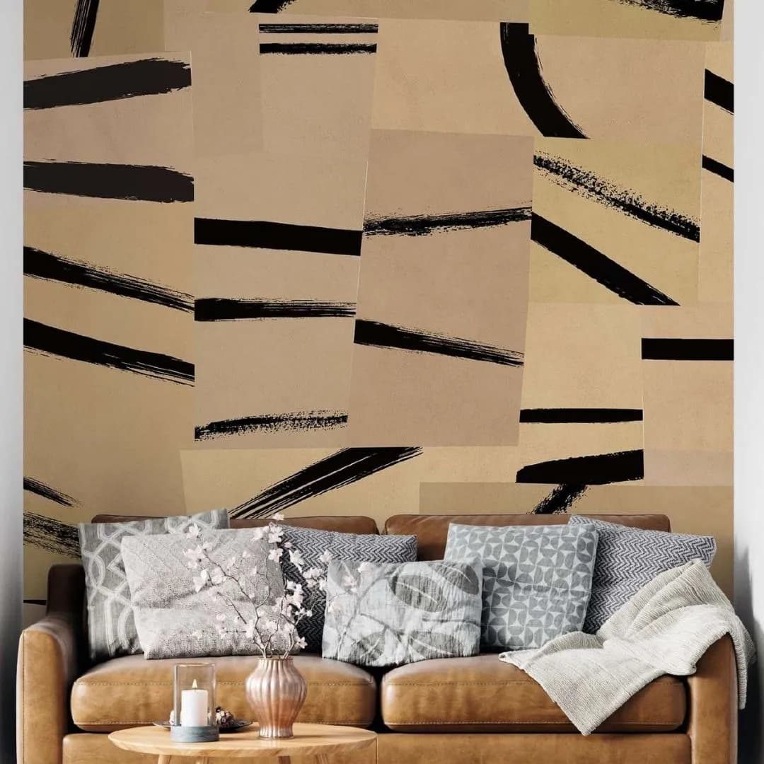 Muddy Monochrome Abstract Wallpaper - Transform Your Space
