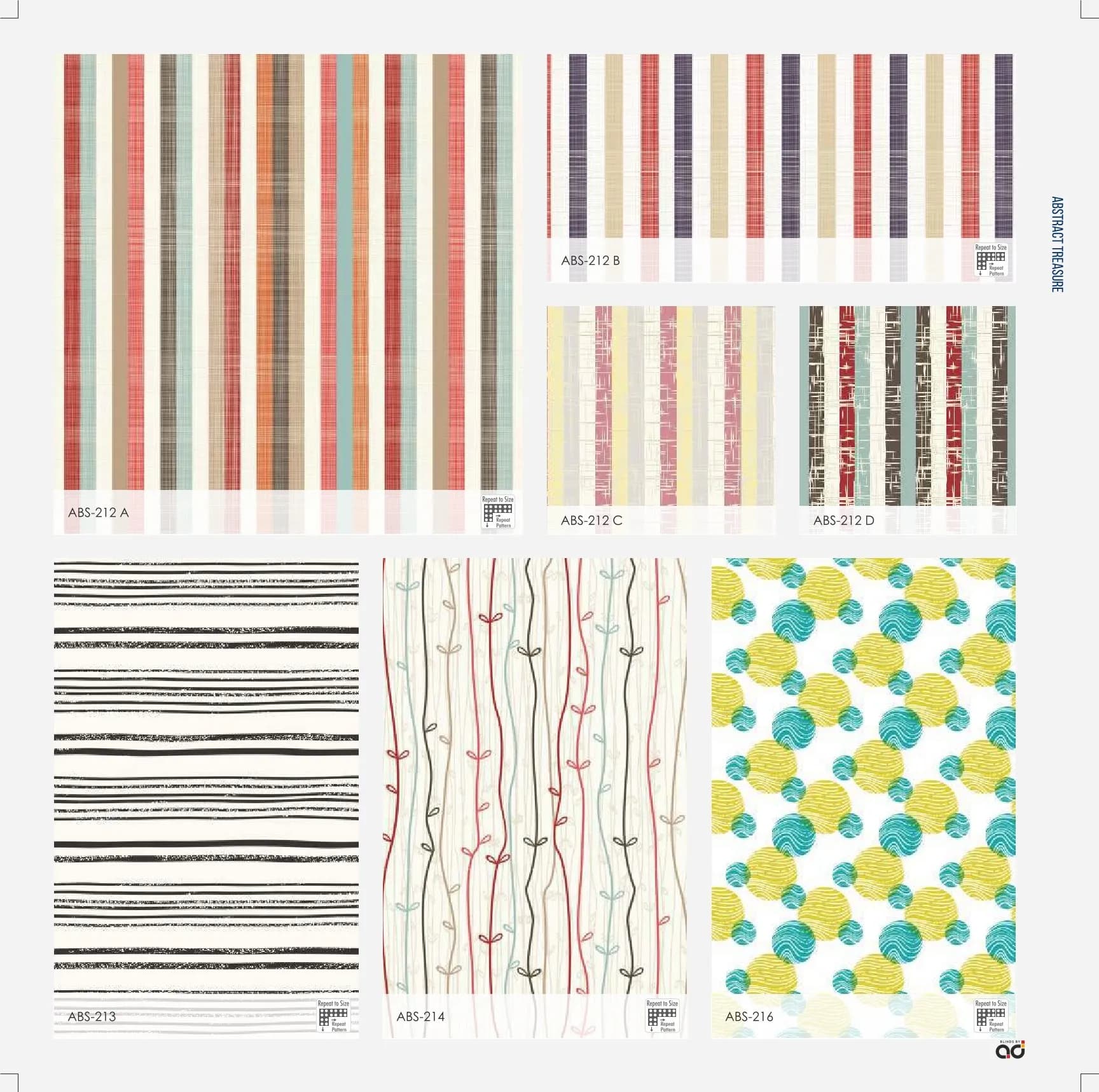 AD Roller Blinds – Abstract Treasure Print ABS-212 A