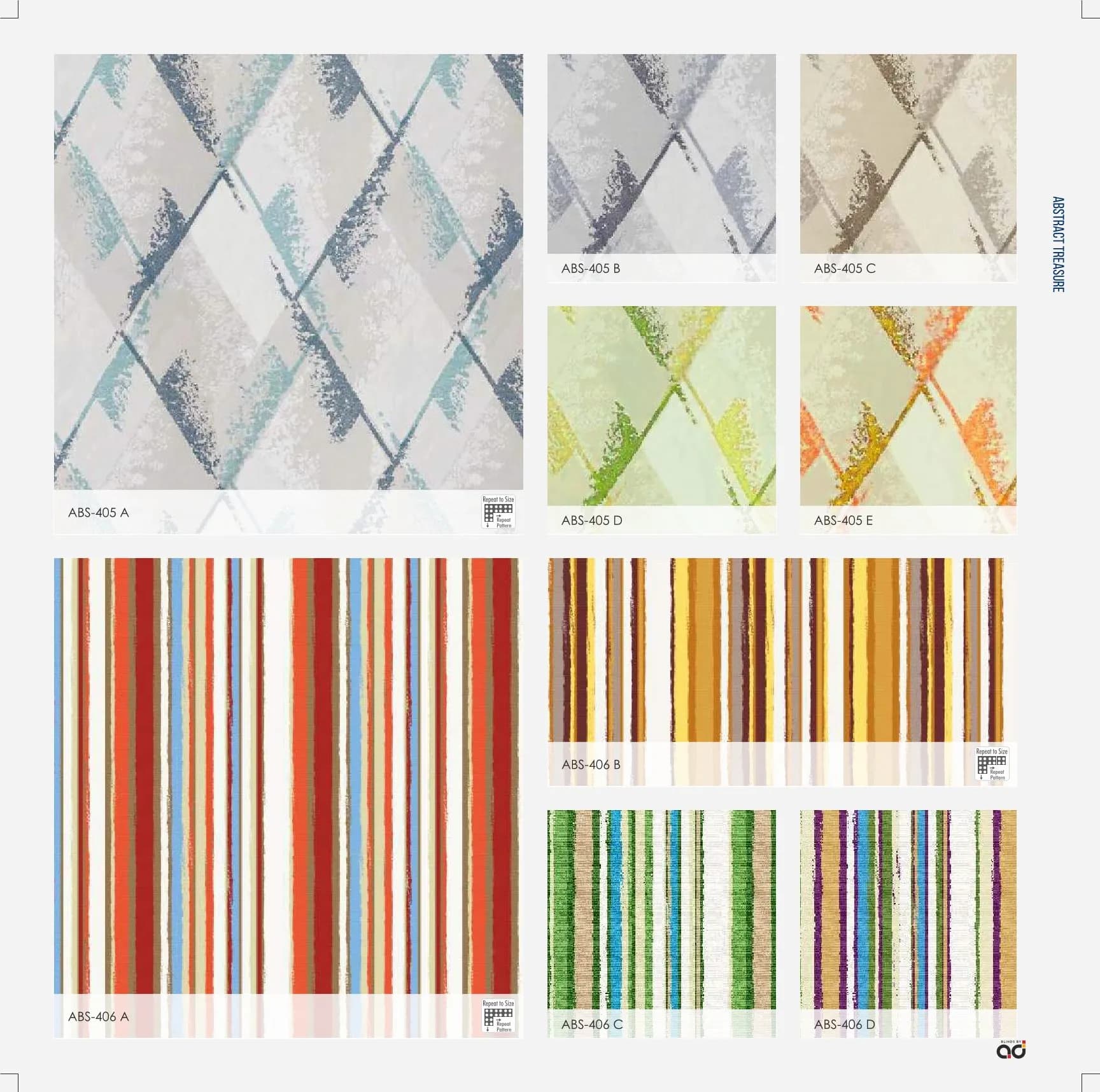 AD Roller Blinds – Abstract Treasure Print ABS-405 A
