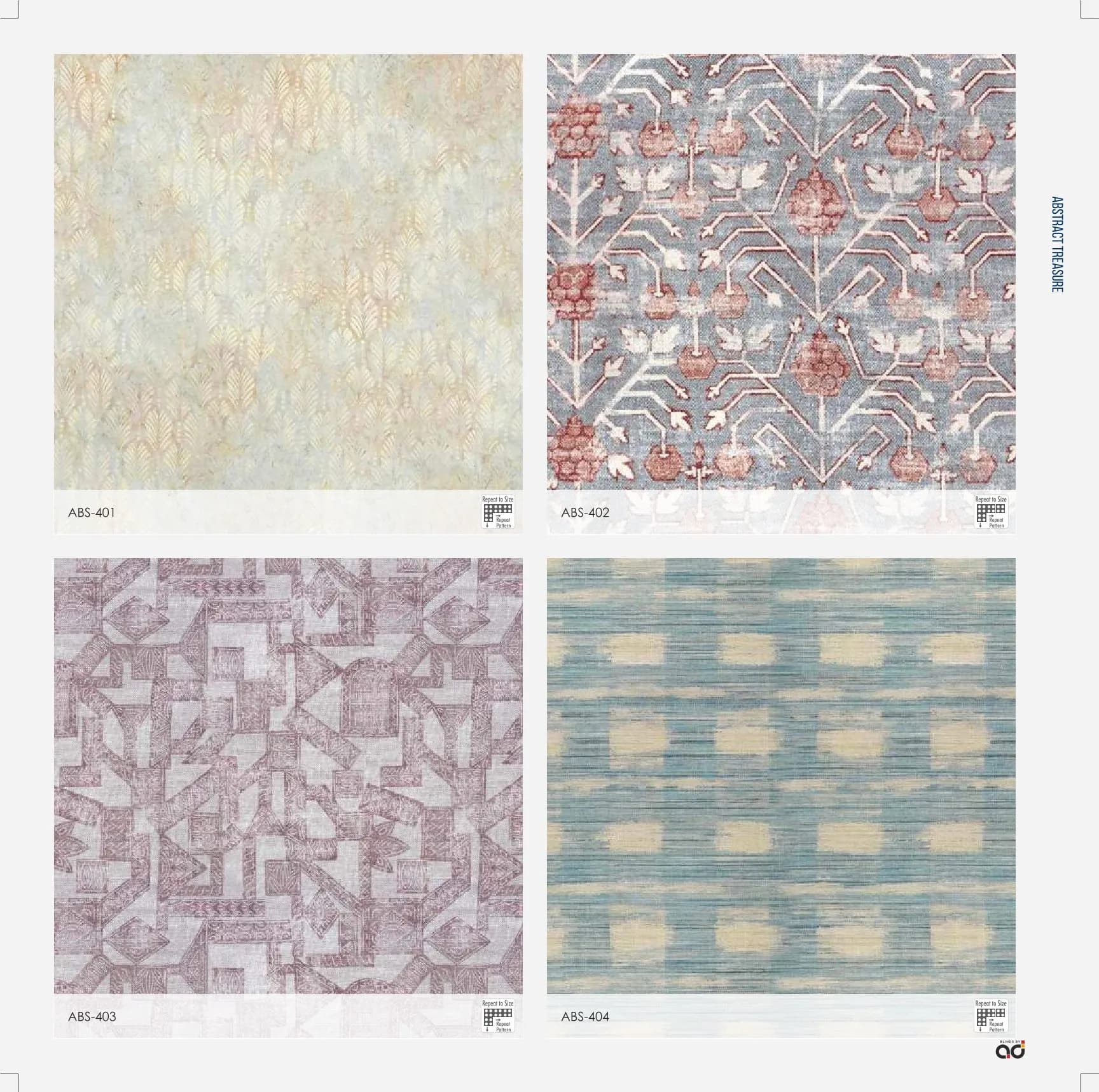AD Roller Blinds – Abstract Treasure Print ABS-401