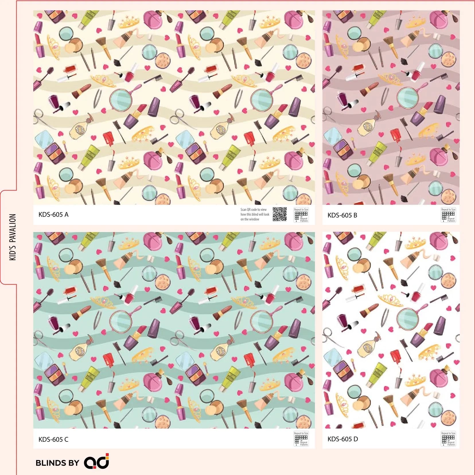 AD Printed Roller Blind – Stylish & Functional  KDS-605 A