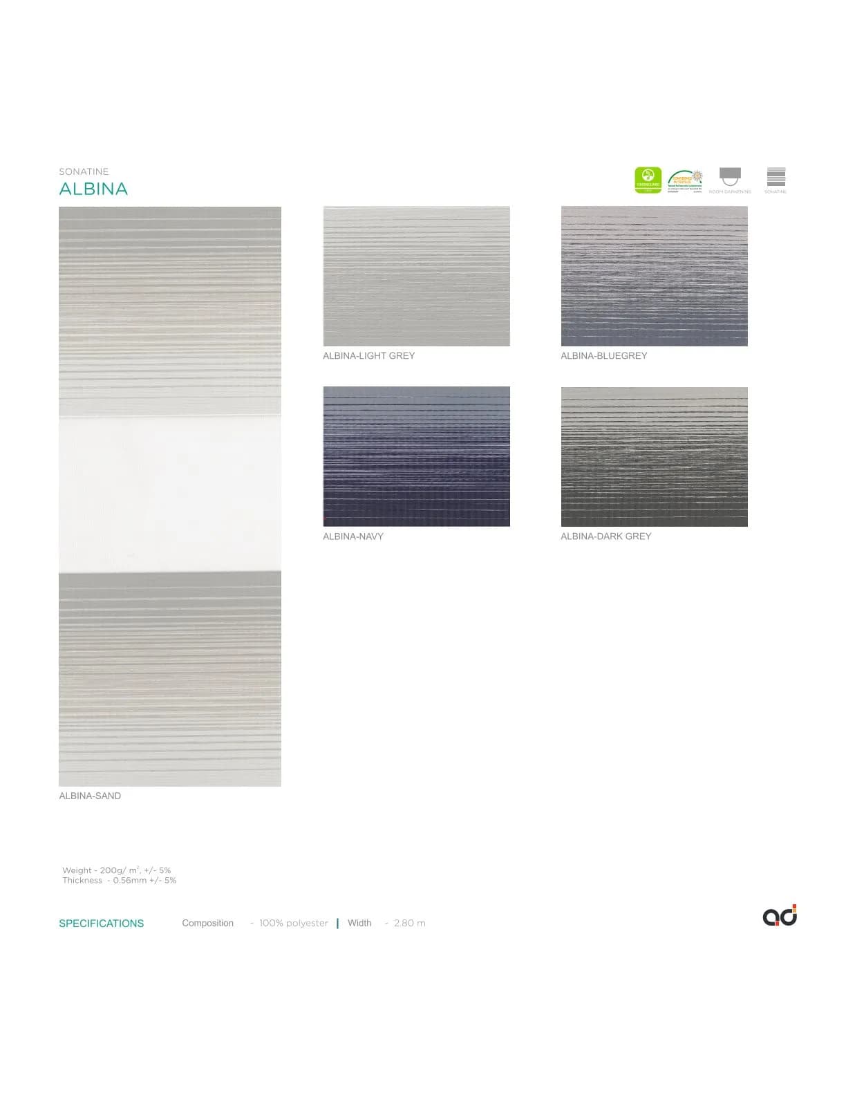 AD Vision Sonatine ALBINA Curtains Vol-1
