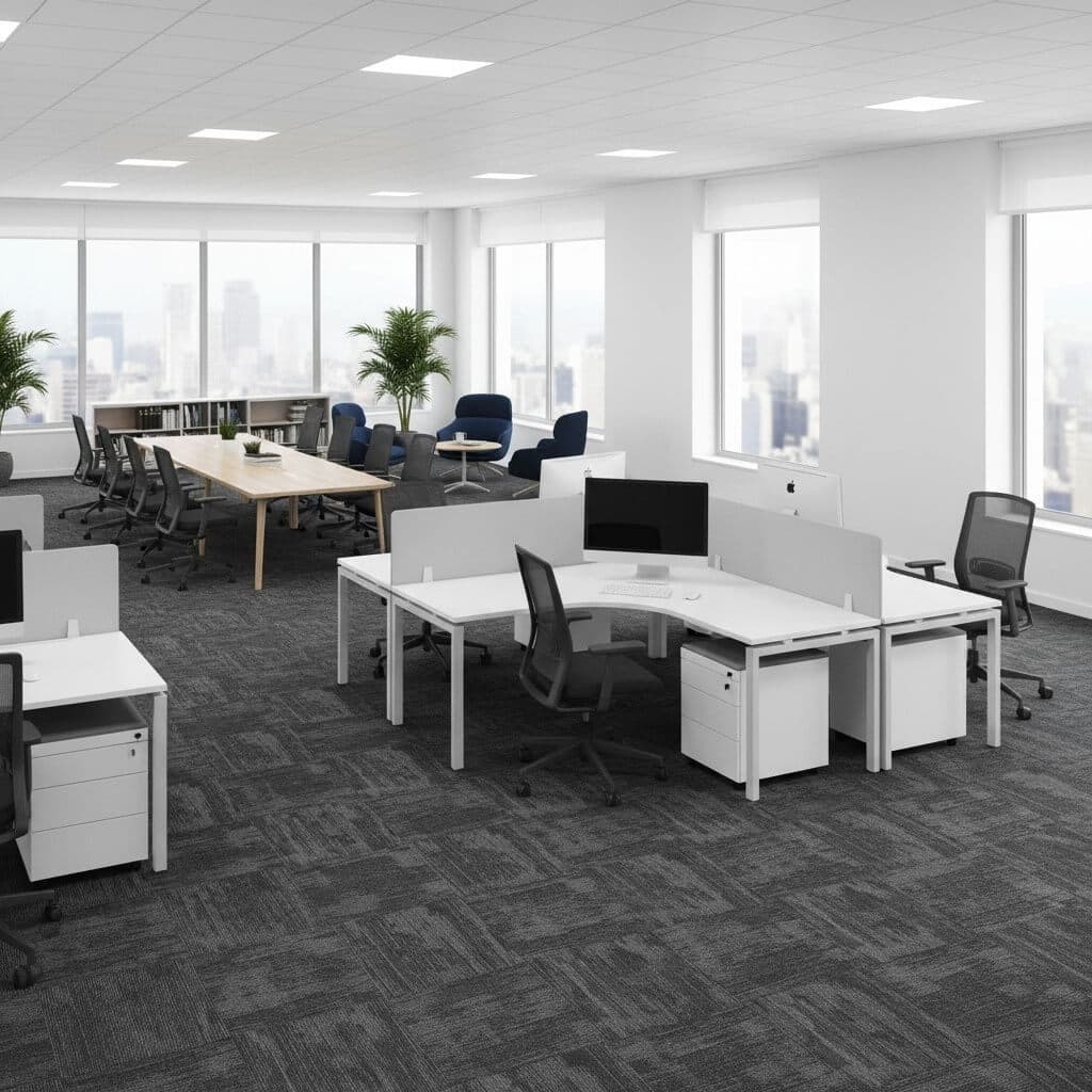 1522 Charcoal Rock Carpet Tiles | Modern Stone Flooring