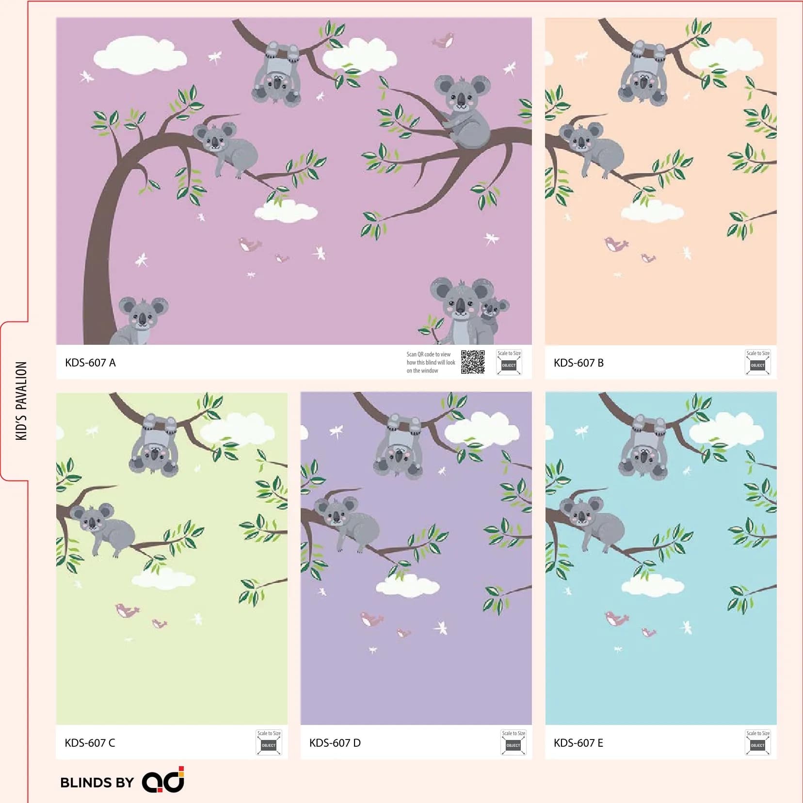 AD Printed Roller Blind – Stylish & Functional  KDS-607 A