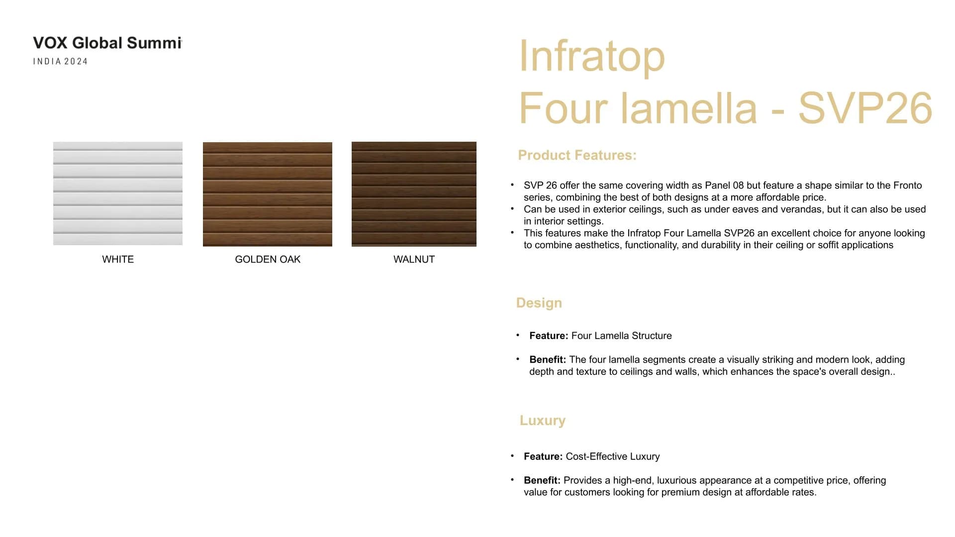 Vox Infratop SVP26 – Durable & Stylish Ceiling Panels