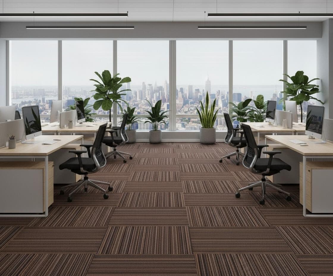 653 Brown Panipat Handloom Carpet Tiles