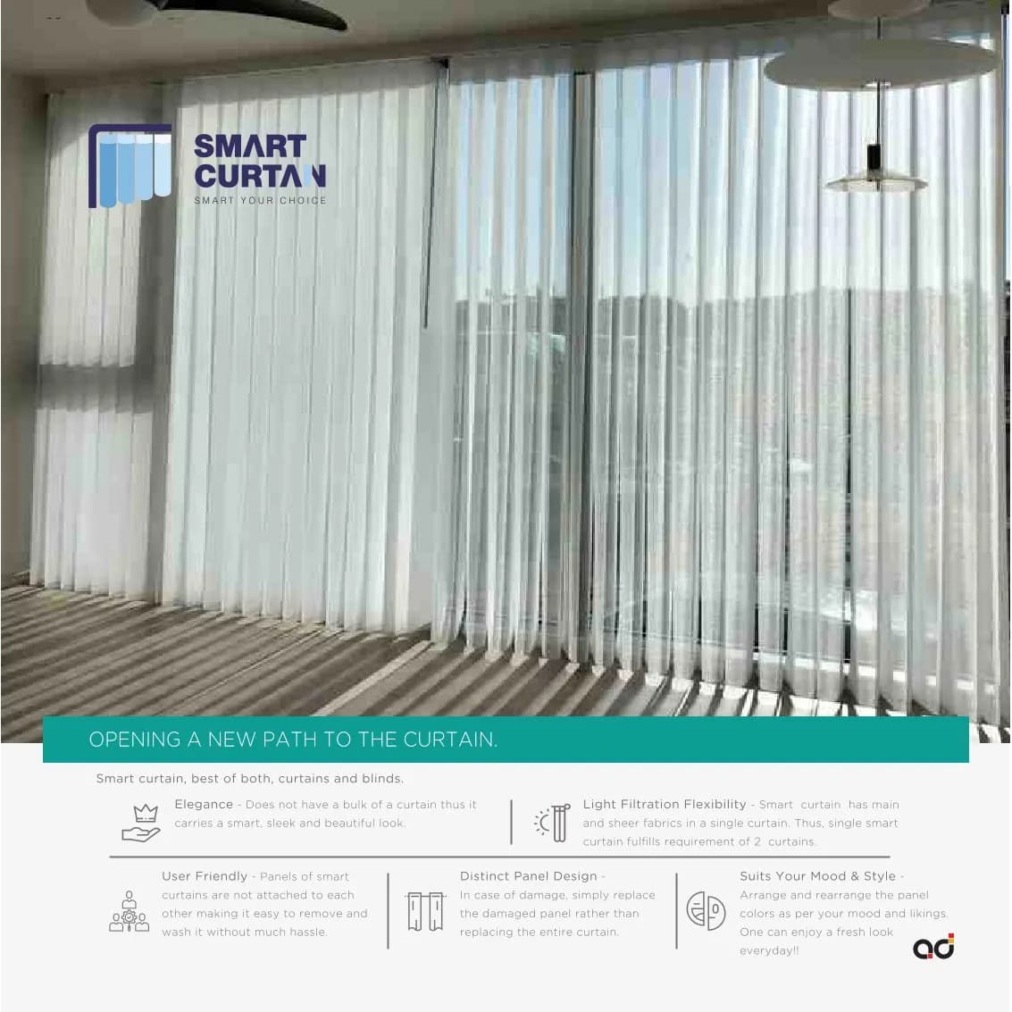 AD Vision Vol-2 Smart Curtain – Stylish & Modern