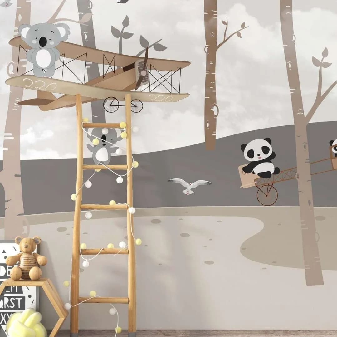 Kids Wallpaper Collection | Pandas Playtime